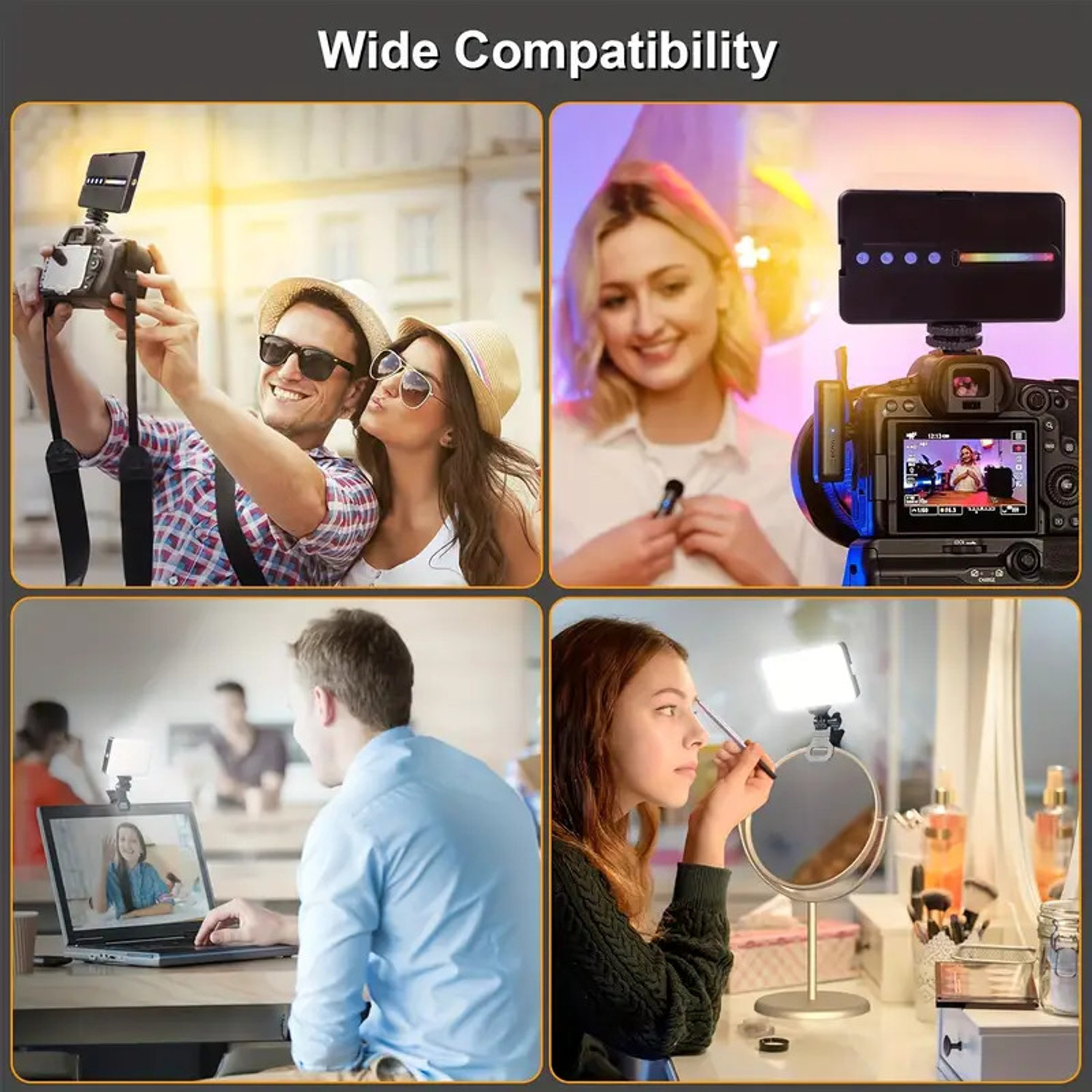 Image of Fitgear FG-K5 SelfieLight Rechargeable 1800mAh Battery Portable Mini Clip LED VideoLight Flash
