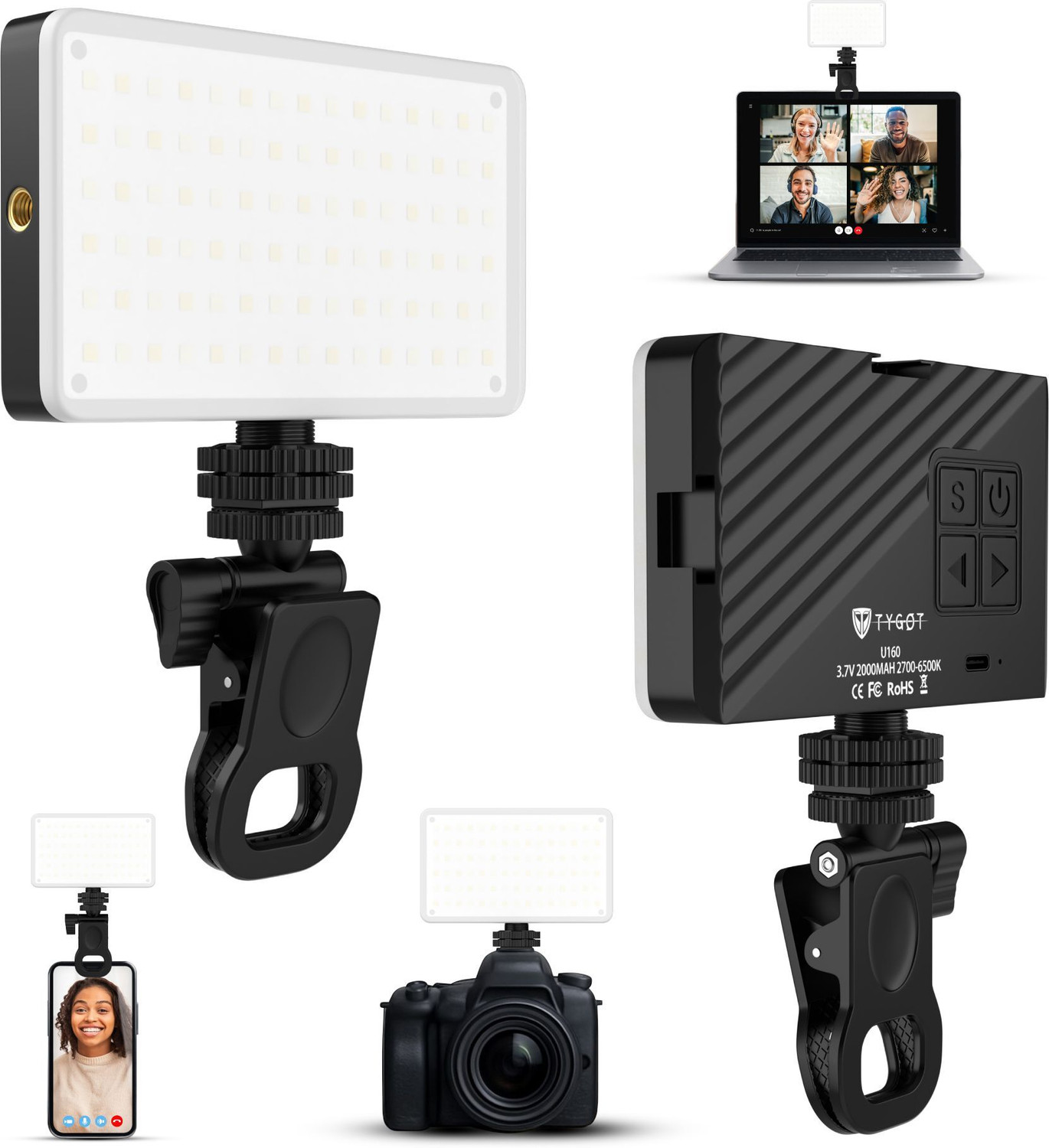 Image of Tygot U160 Portable LED Video Light for Mobile & DSLR Flash