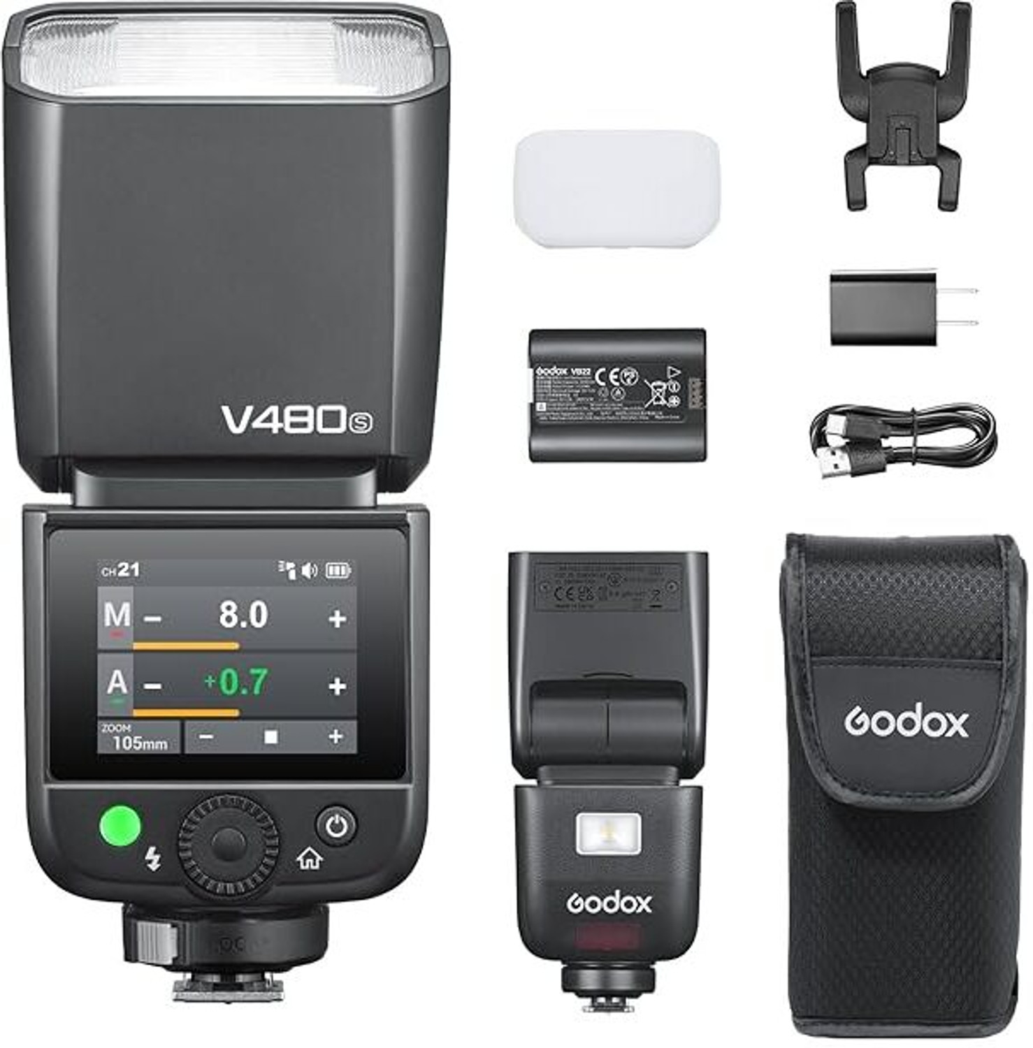 Image of GODOX V480S GN50 /Touchscreen /1.7sRecycleTime /650 FullPowerFlash /2.4GWireless for Sony Flash
