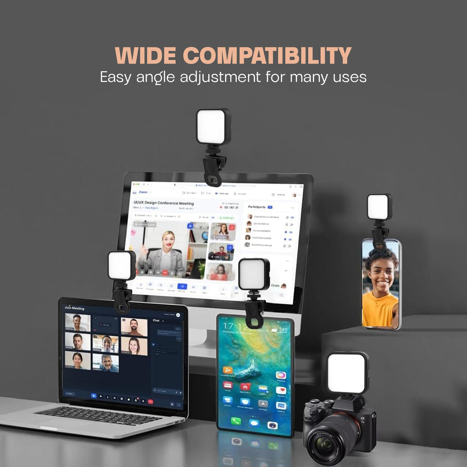 Image of Tygot TG-X100 LED Video Light for Phone, Camera, Laptop, Meeting, Photography Flash