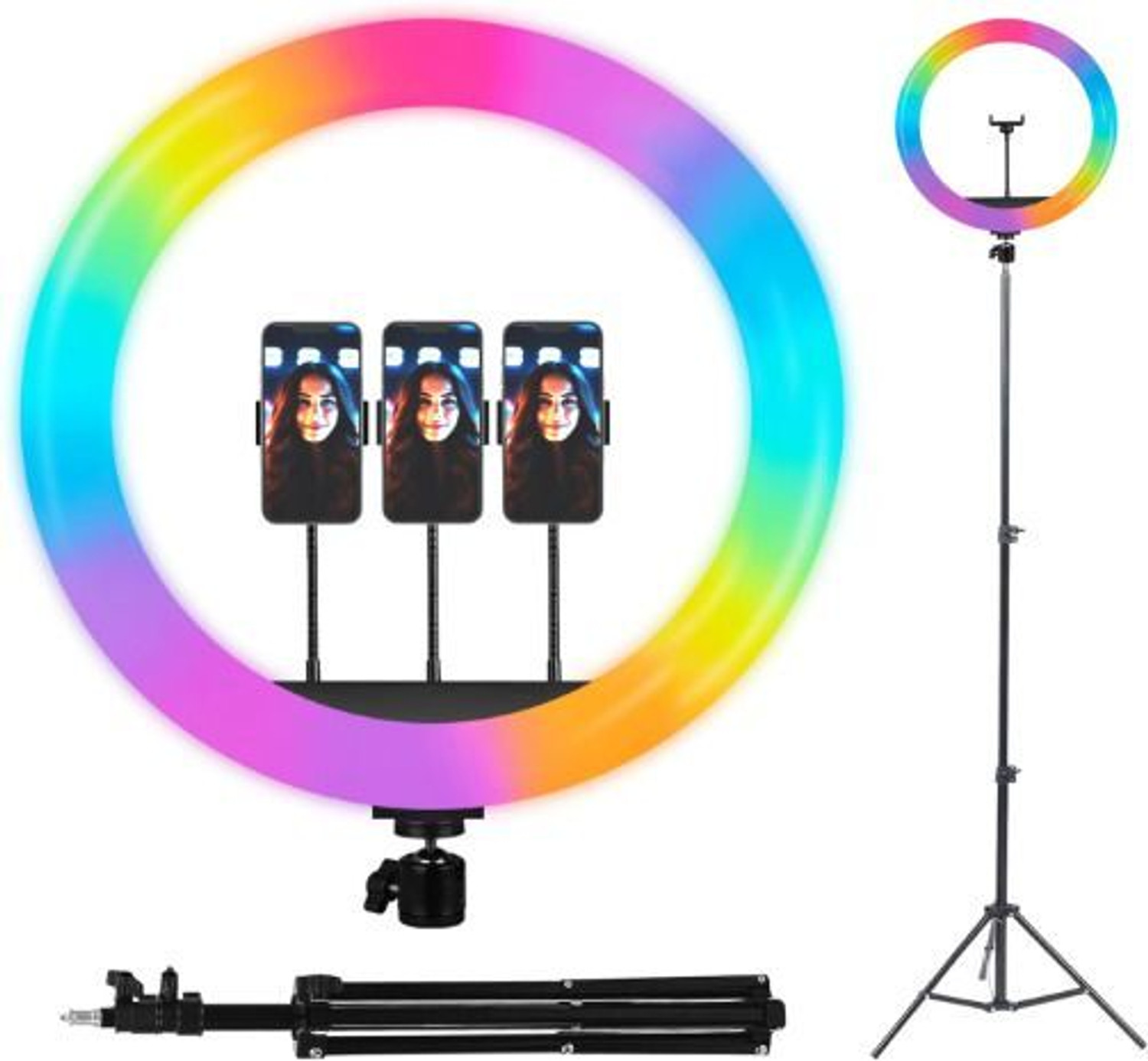 Image of UMORK BEST 10 Inch RGB Ring light with Tripod Stand for Video, youtube, Photography Ring Flash
