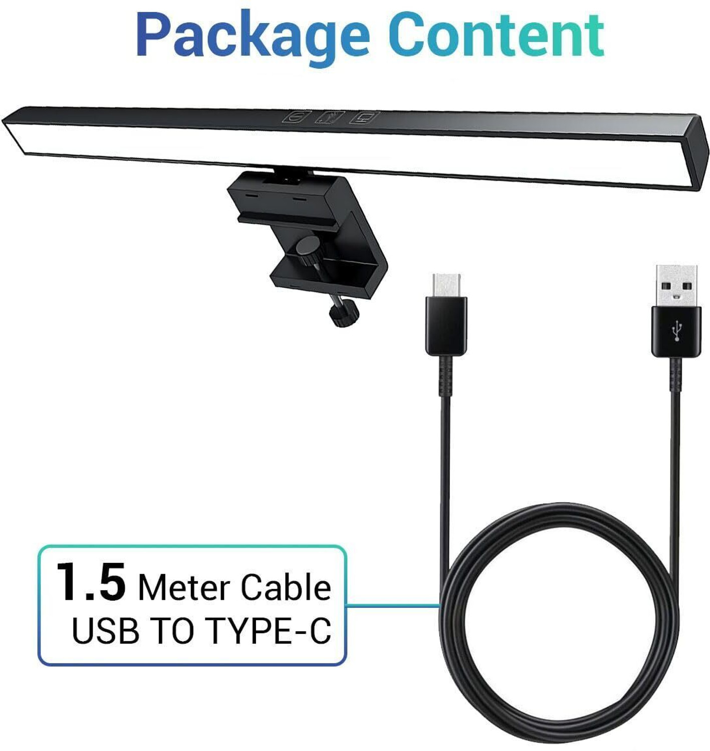 Image of amaz SmartGlow LED Monitor Light Bar USB Type-C | Anti-Glare Eye-Care Desk Lamp Flash