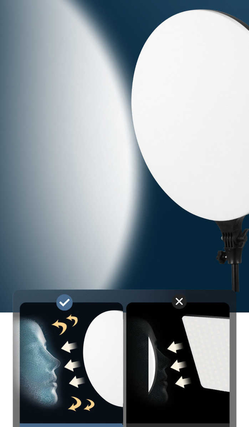 Image of Hold up HoldUp 10Inch Photo Studio LED Round Light Selfie LED 3000K-6000K Round Light Flash