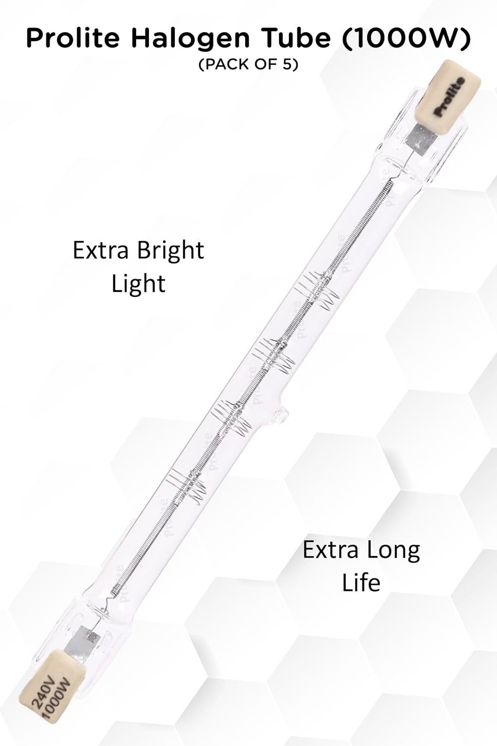 Image of Prolite Halogen Tube (1000W) (Pack of 5) for B4 / Sungun & Porta Continuous Video Light Halogen Flash
