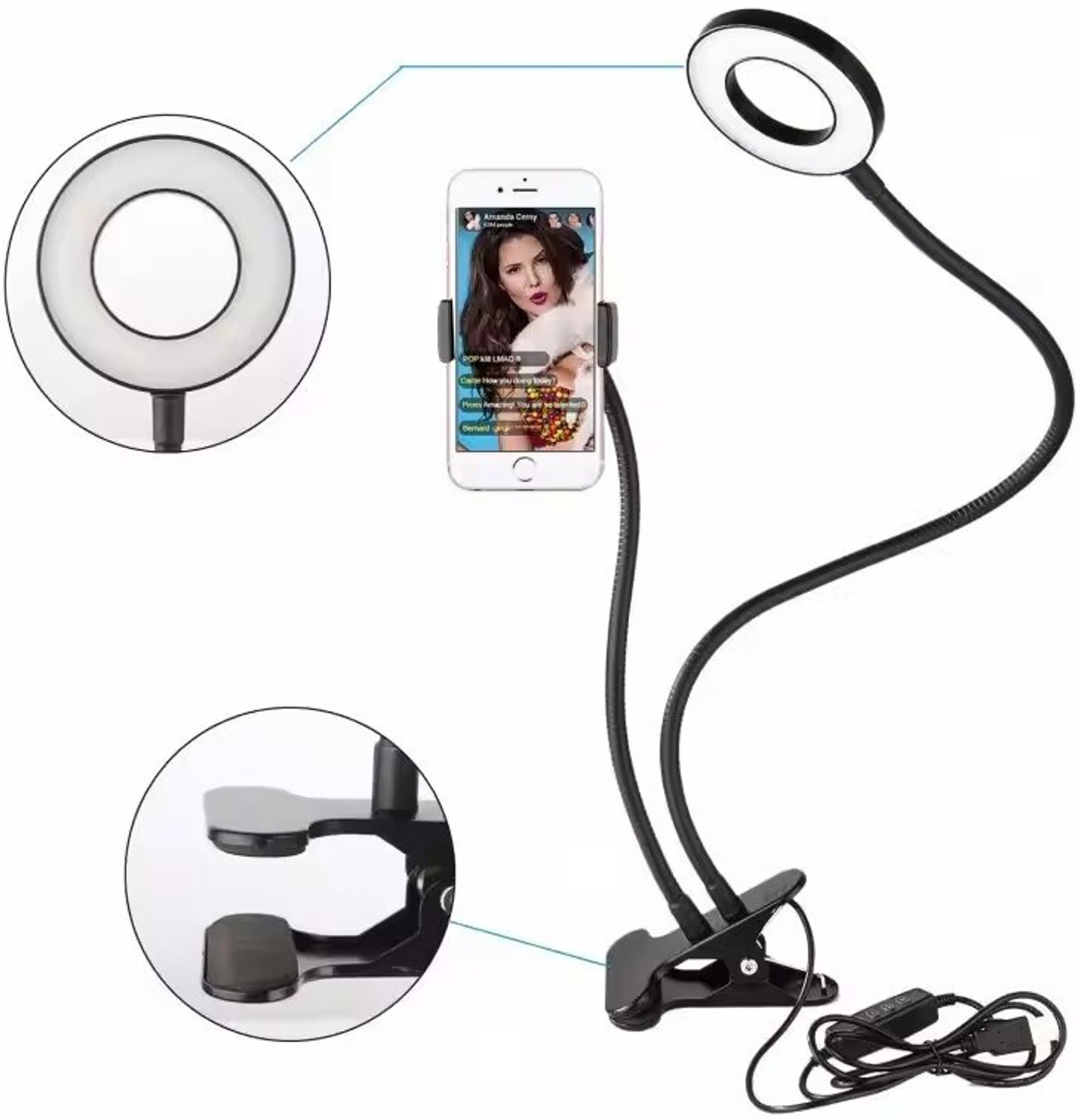 Image of PICPRO Professional Live Stream LED Light Ring Flash