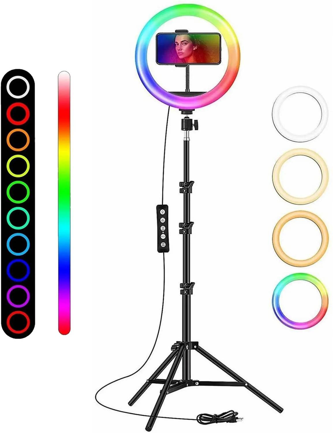 Webilla 10'' RGB LED Ring Light with Tripod - Image 1
