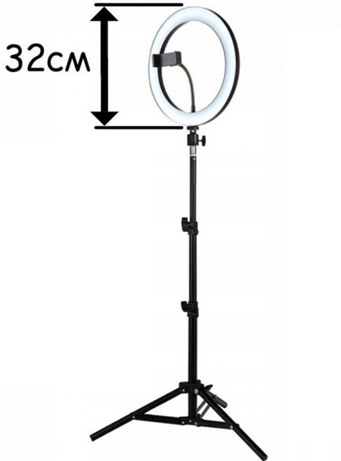 Image of ROYAL SCOT GREY 12 inch LED Ring Light with 6.9 Feet Metal Tripod & 3.5mm Metal Collar Microphone Ring Flash