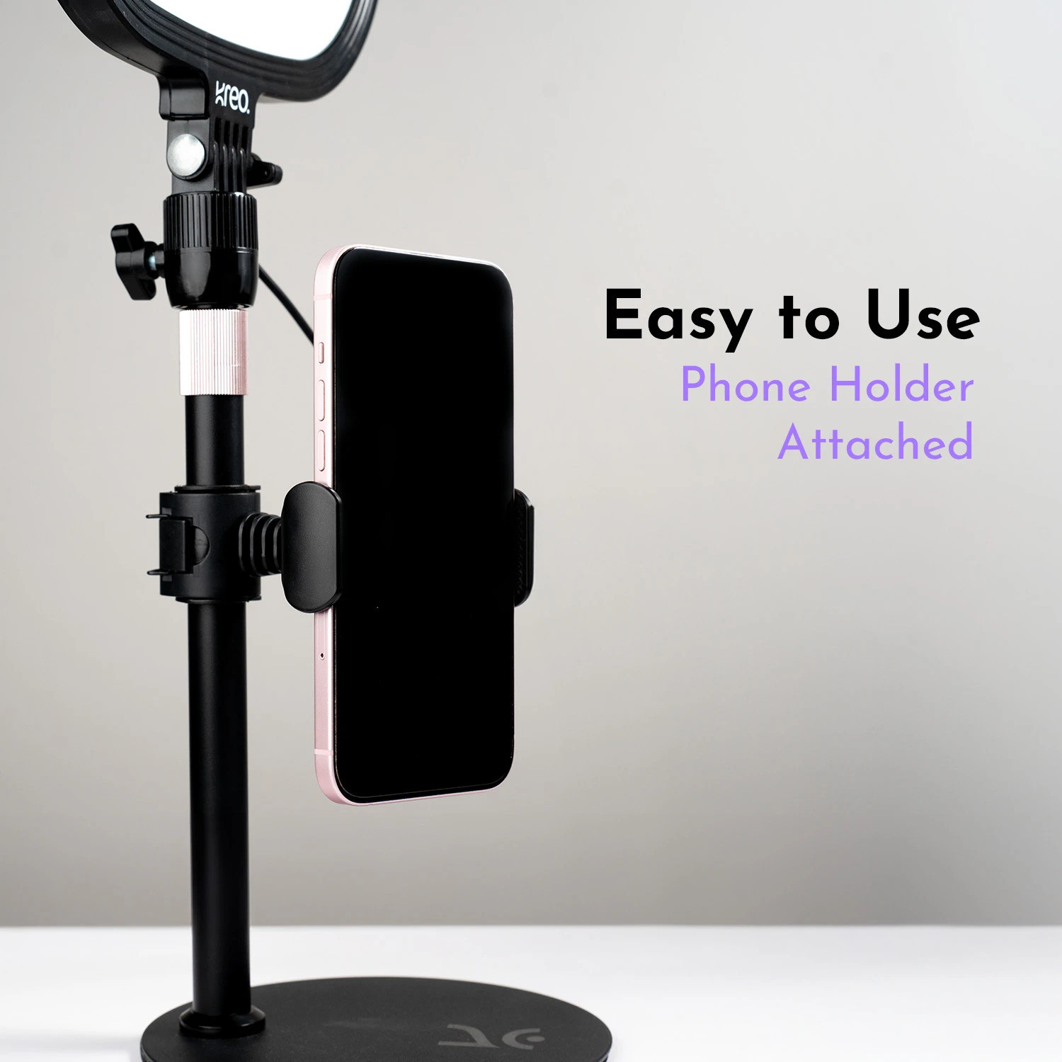 Image of Kreo Slab Fill Light Video Light with Stand and Adjustable Temperature and Brightness Ring Flash
