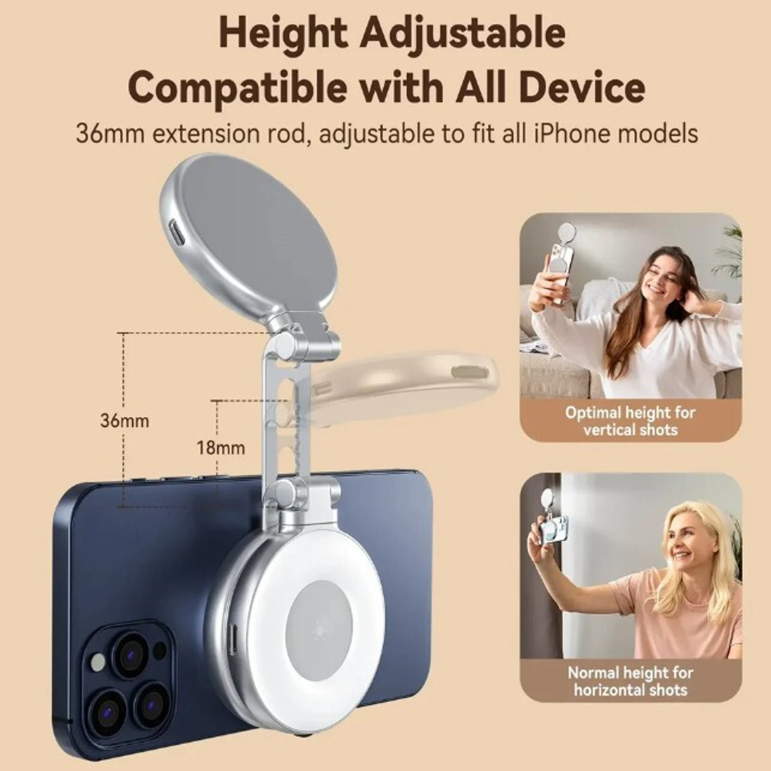 Image of Bonsly Magnetic Selfie Light Ring Flash