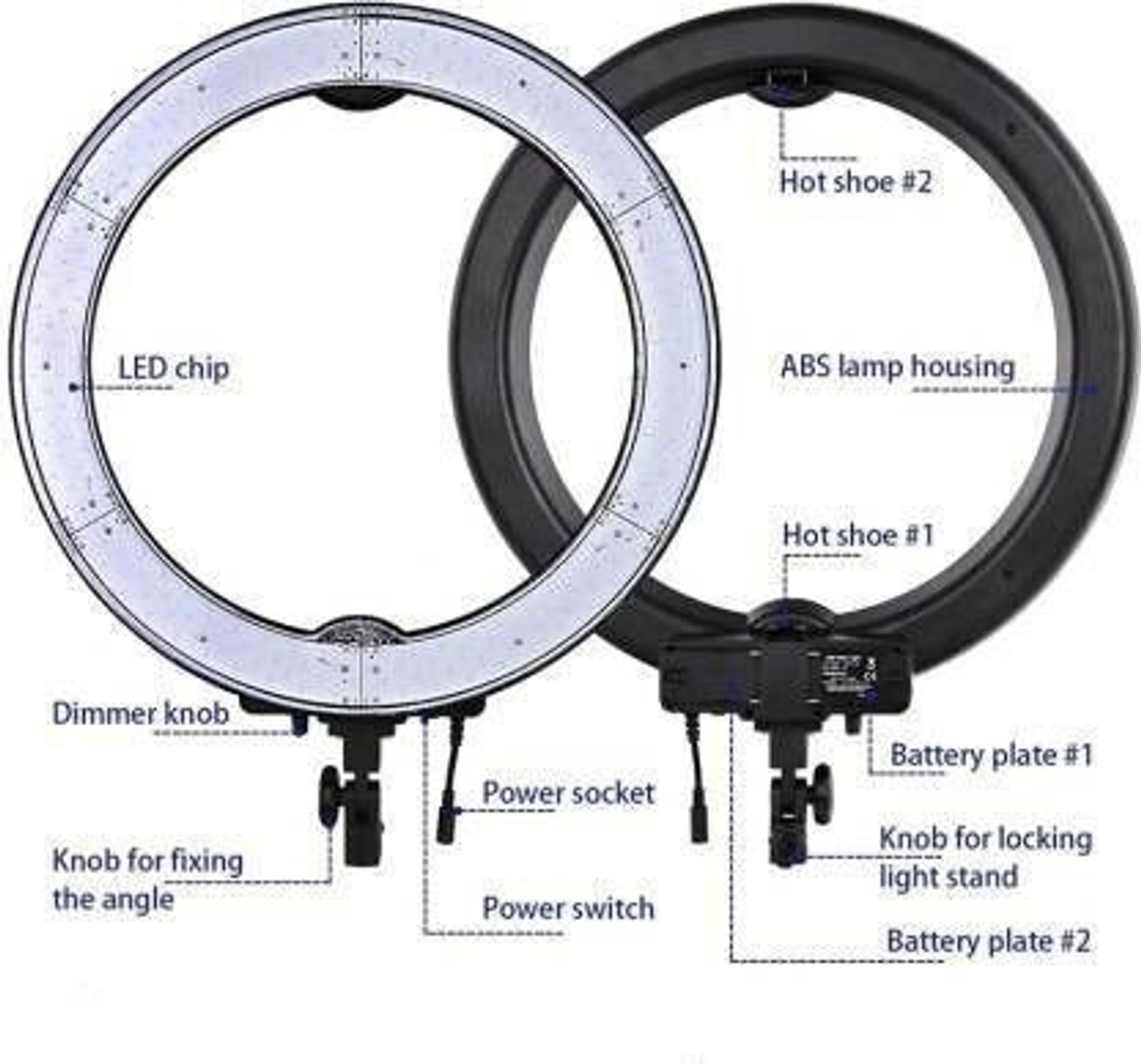 Image of MAIPLE 10 Inches Large LED Ring Light with Tripod for YouTube, Instagram, Makeup, TikTok, Taka-Tak, Reels, Photo Video Shooting Stand Ring Flash