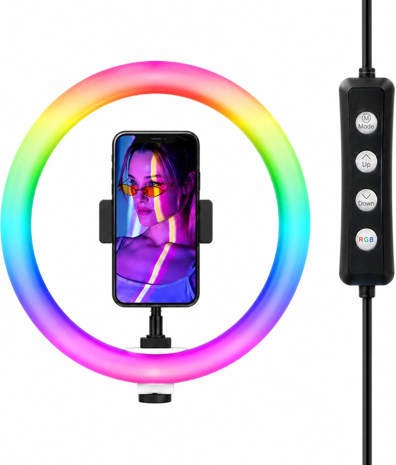 Flipkart SmartBuy RGB LED Ring Light with Mobile Holder - Image 1