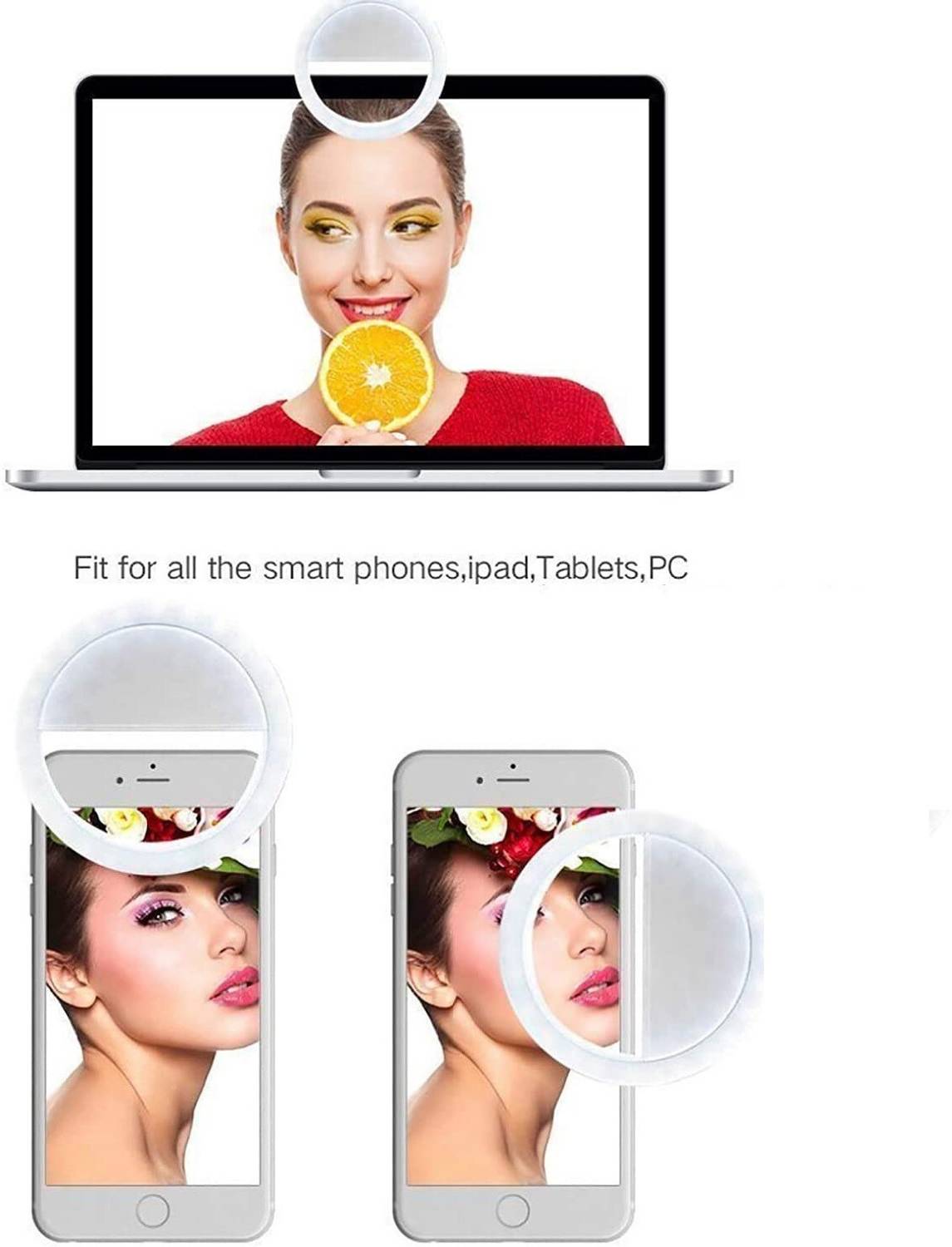 HIFY Mini Clip on Selfie Ring Light 36 LED White - Image 3