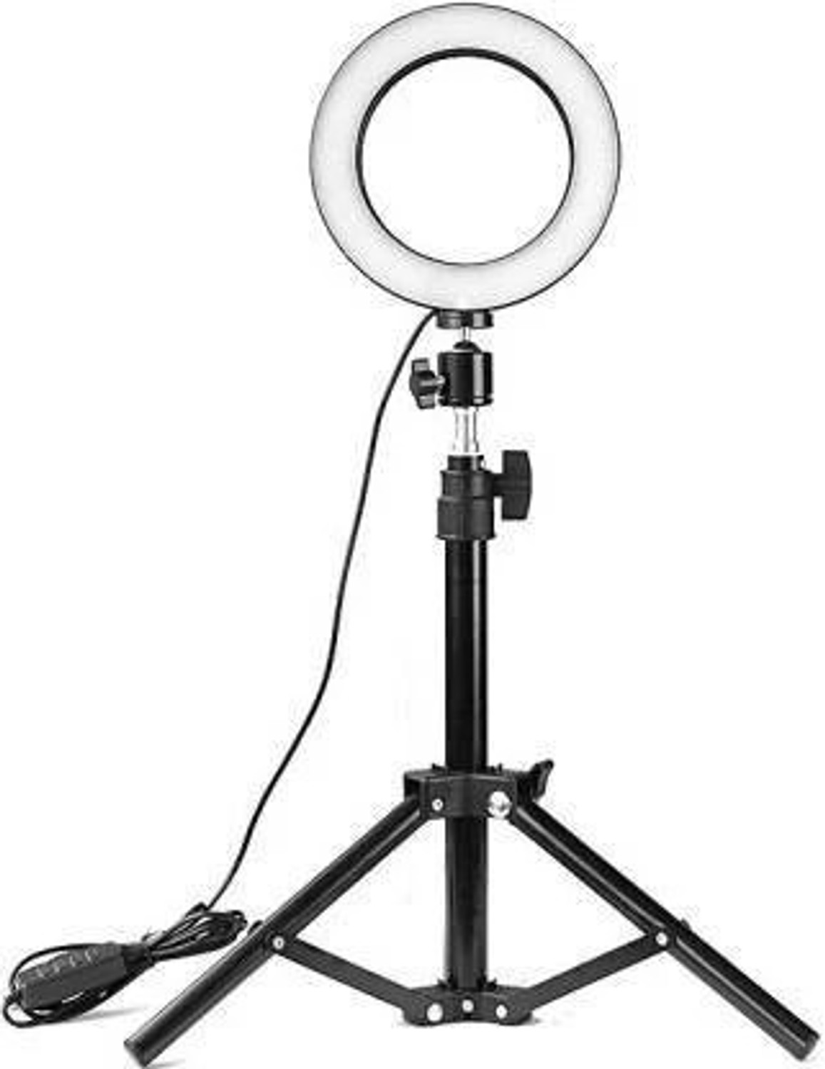Image of MAIPLE 10 Inches Large LED Ring Light with Tripod for YouTube, Instagram, Makeup, TikTok, Taka-Tak, Reels, Photo Video Shooting Stand Ring Flash
