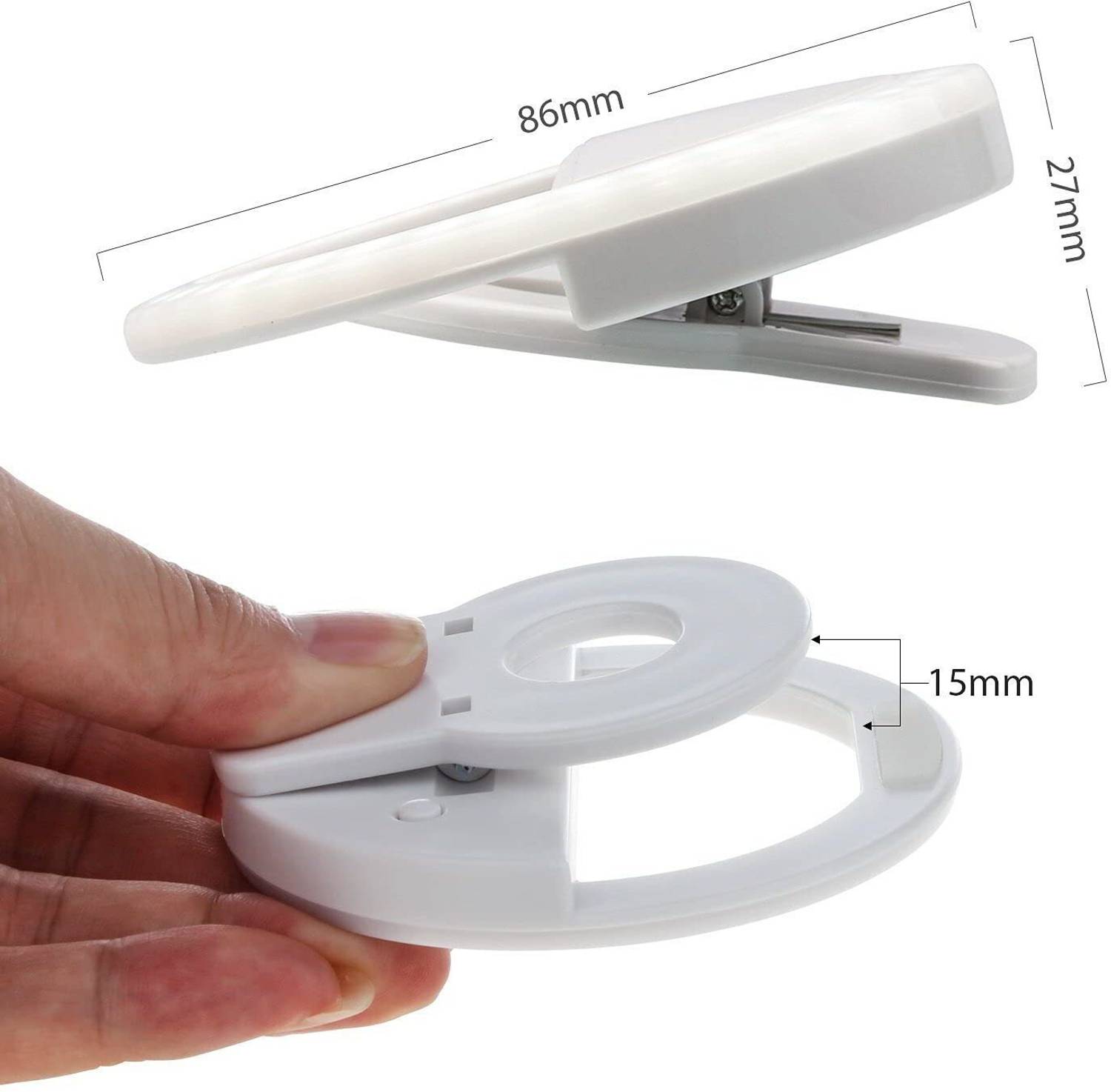 HIFY Mini Clip on Selfie Ring Light 36 LED White - Image 5
