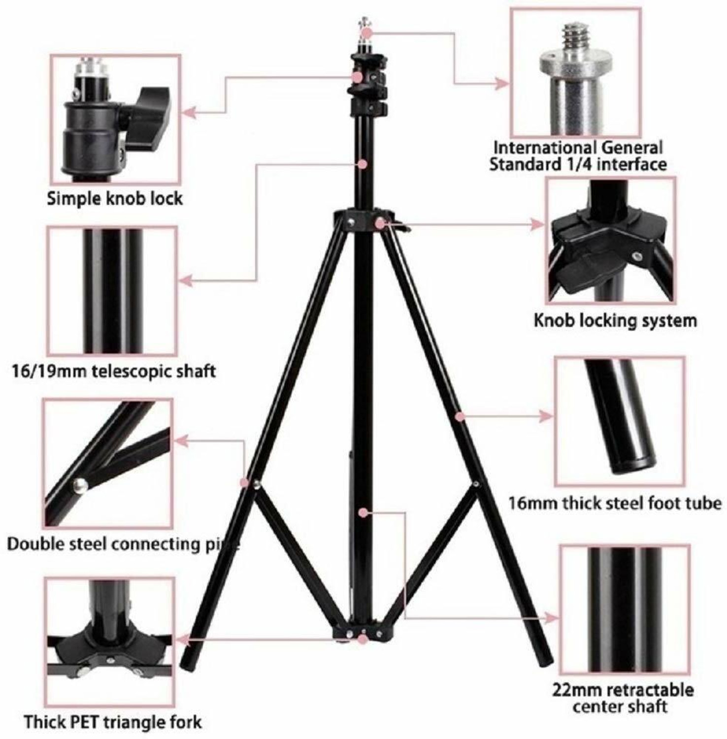 Image of MOBONE Lightweight & Portable Portable 7 Feet (84 Inch) Long Tripod Stand Tripod