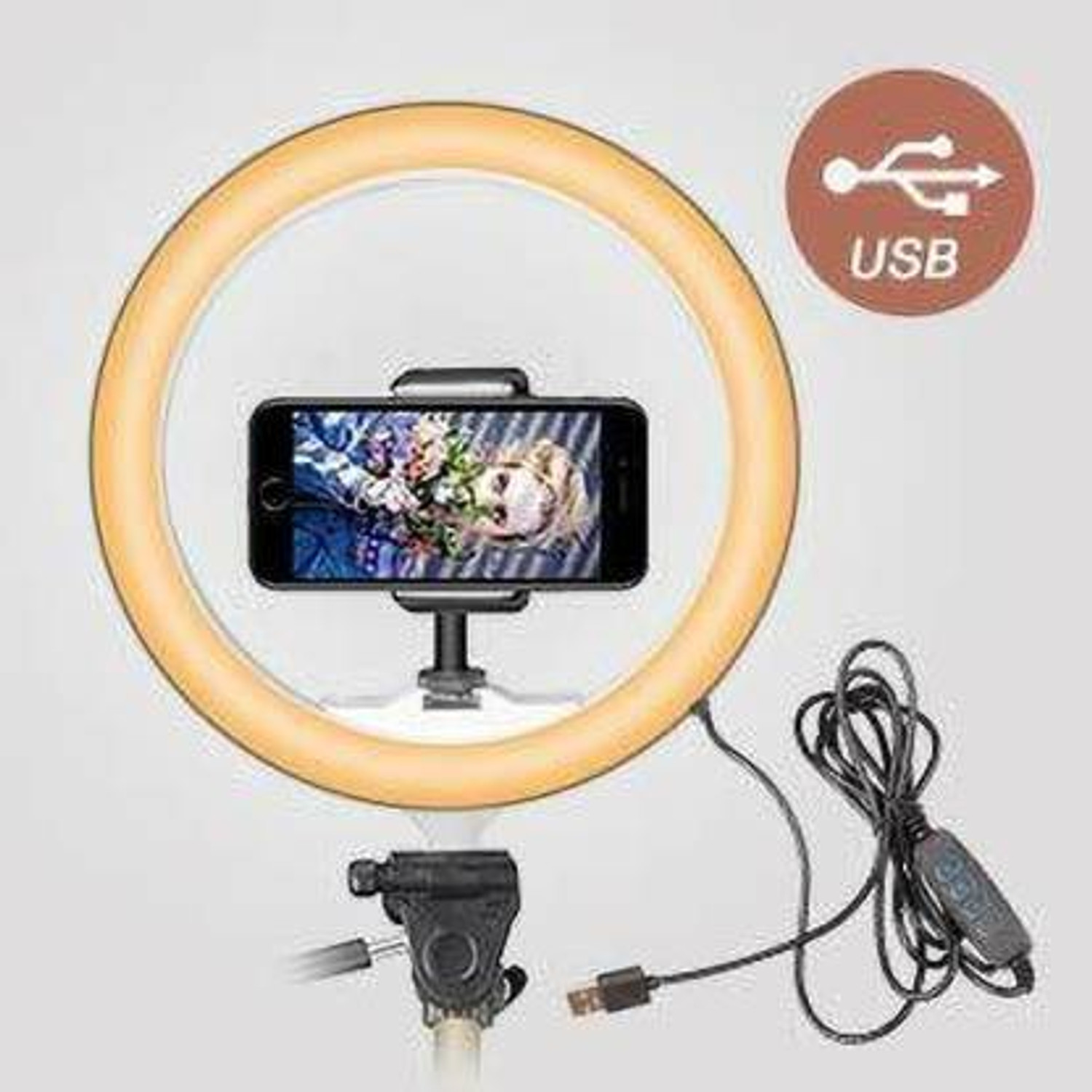 Image of ZOPHORUS 10 inch Ring Light with 7 Feet Tripod Stand Ring Flash (White / Black) Ring Flash