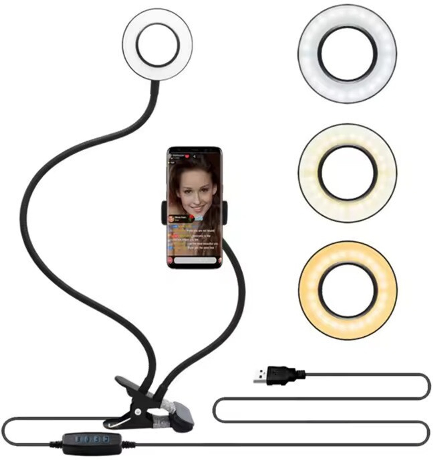 Image of PICPRO Professional Live Stream LED Light Ring Flash