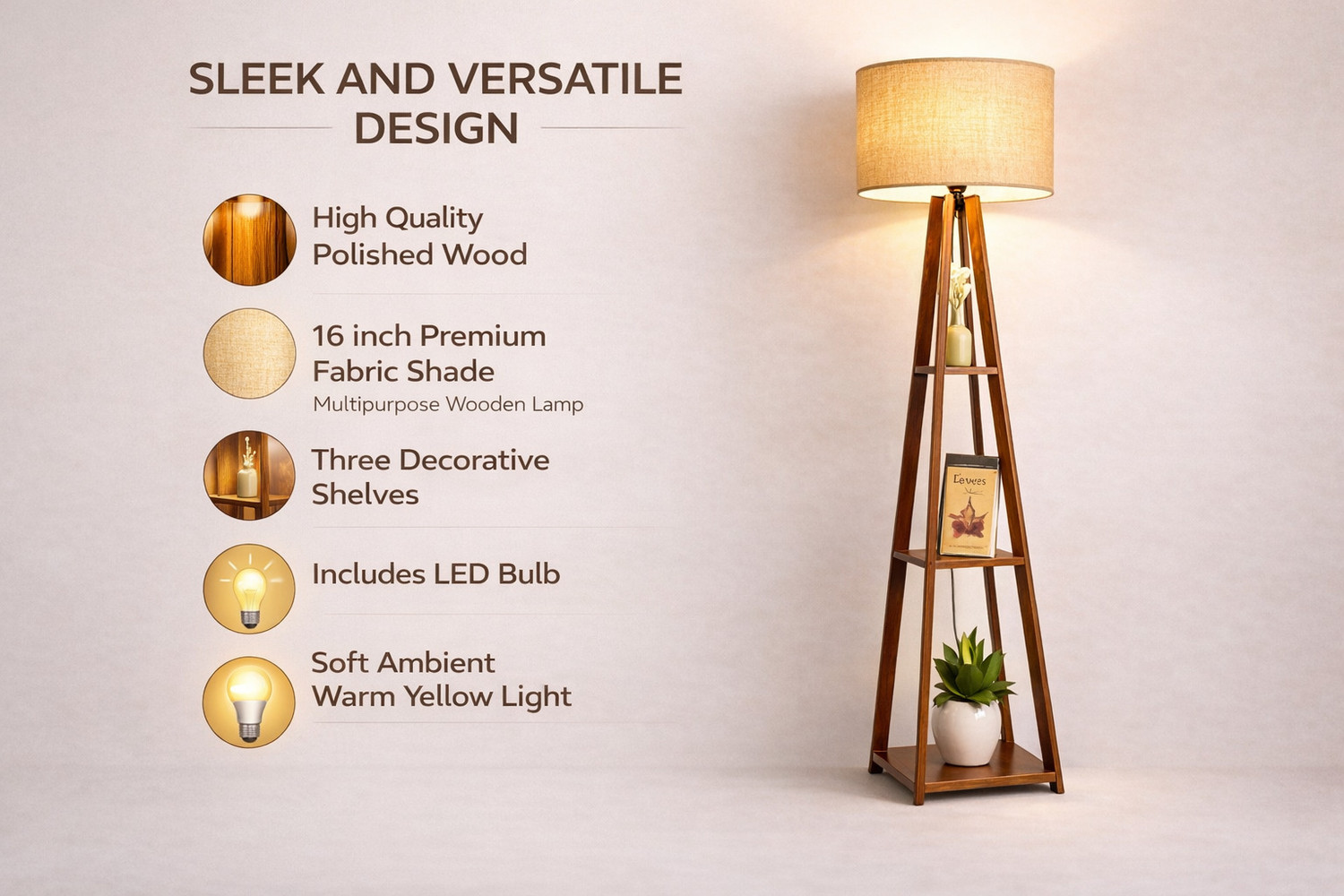 Image of Rustic accord Column Floor Lamp