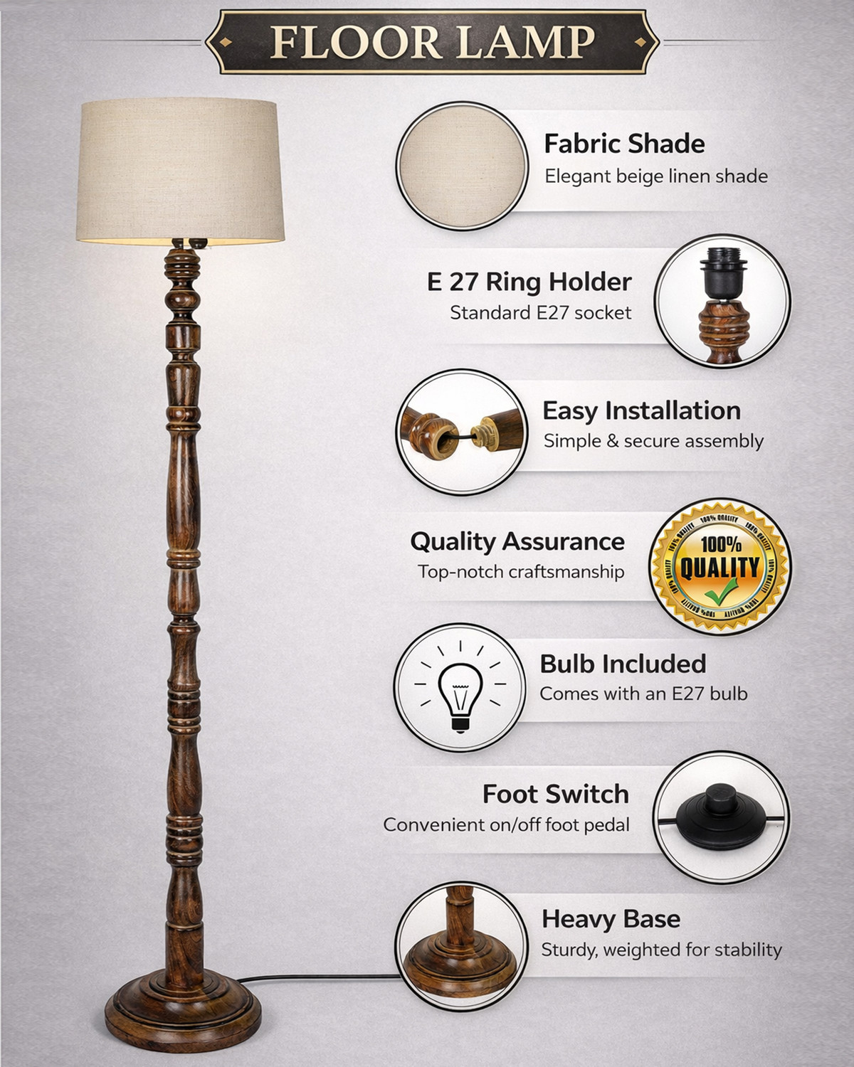 Image of Homesake Candelabra Floor Lamp