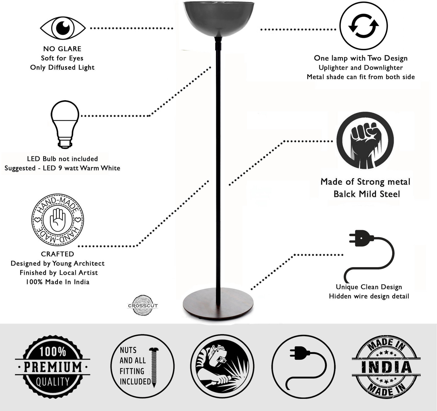 Image of Flipkart Perfect Homes Club Floor Lamp