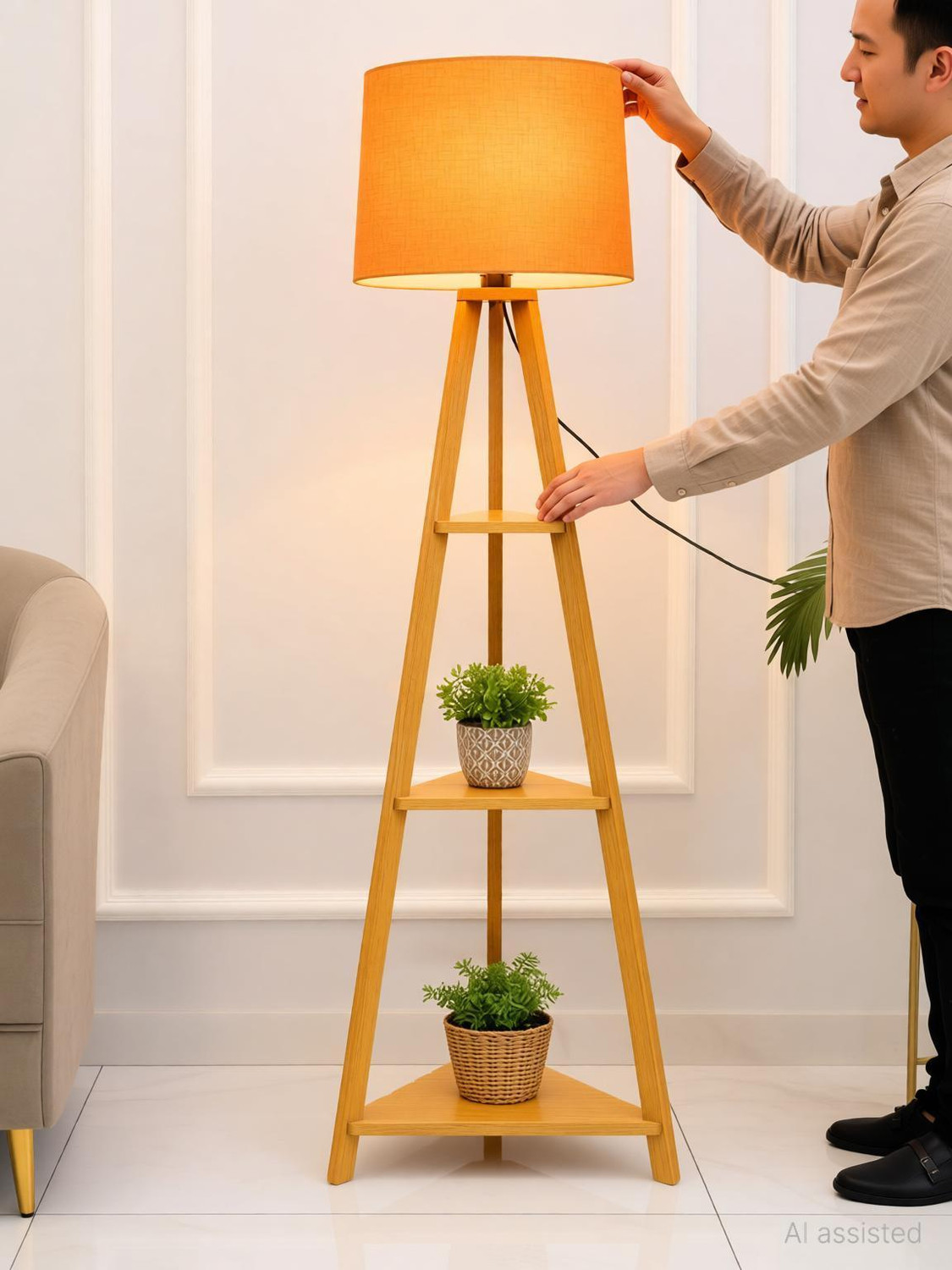 Image of R Handicraft Column Floor Lamp