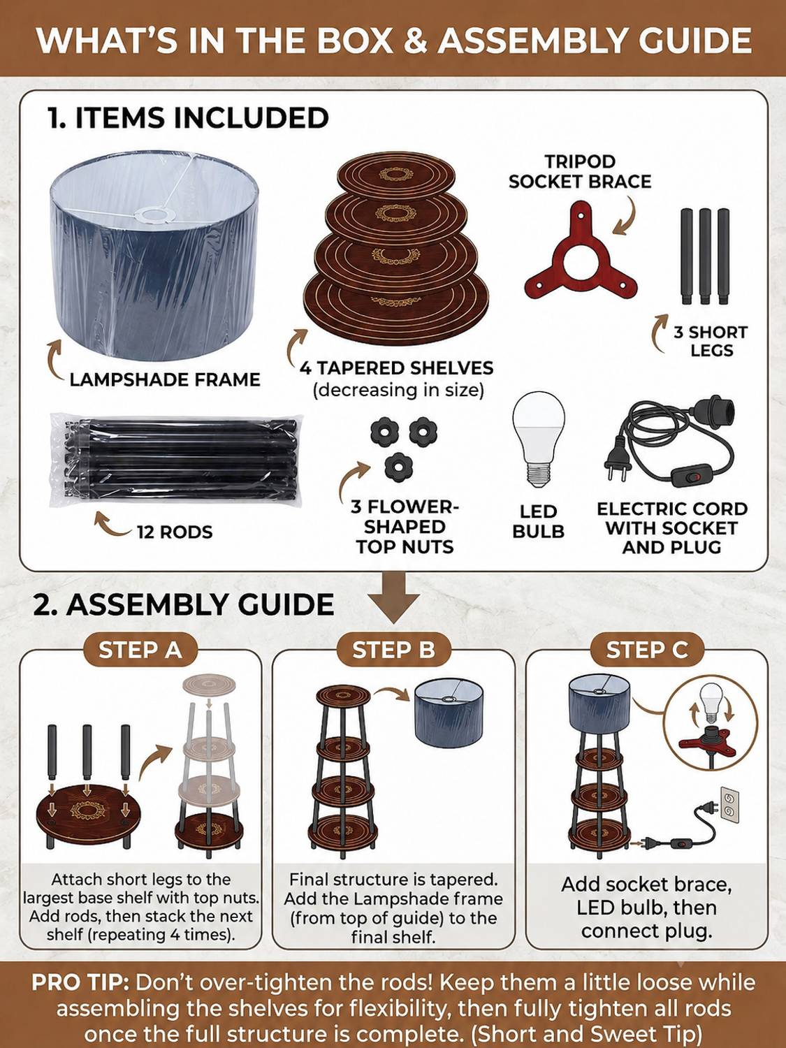Shree Enterprises Tripod Floor Lamp - Image 5