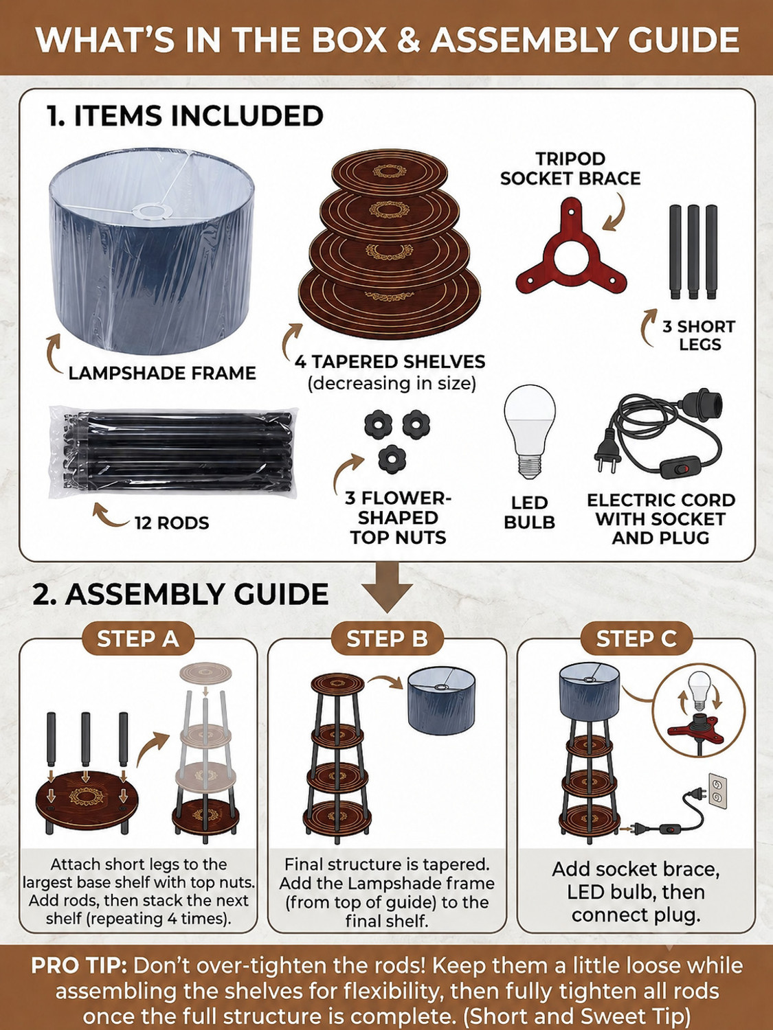 Image of Shree Enterprises Tripod Floor lamp