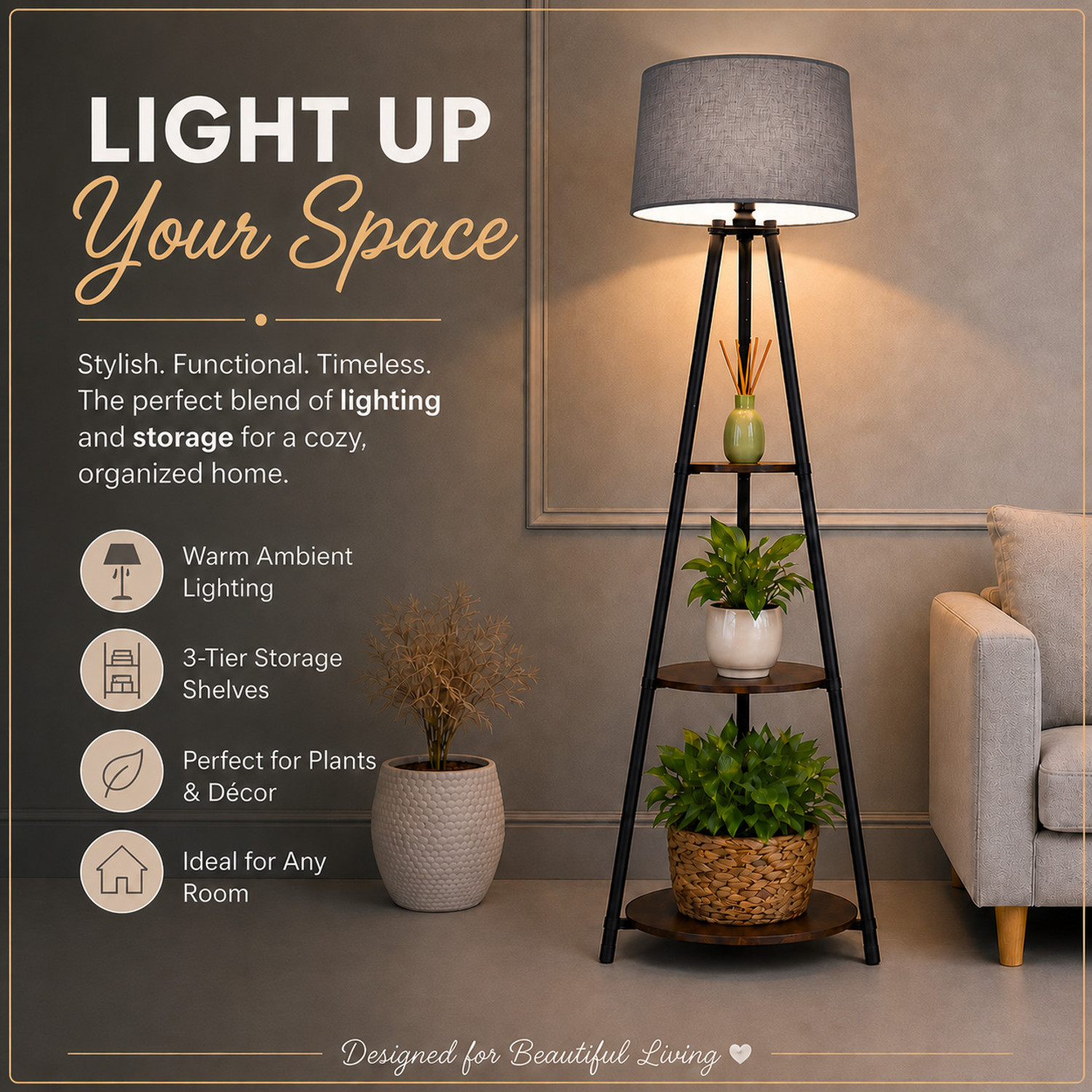 Image of Hopdezyo Tripod Floor lamp