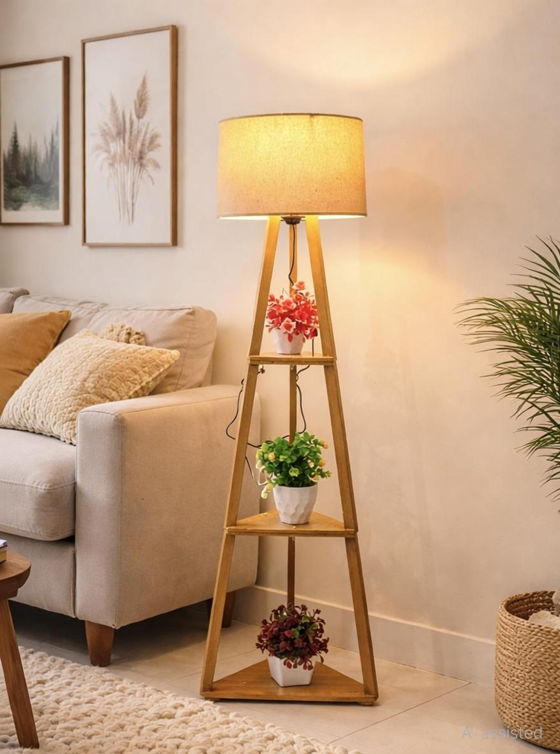 Image of Vintage Crafts Tripod Floor lamp