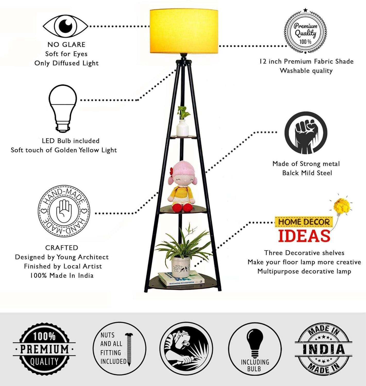 Image of untiedcraft Tripod Floor lamp
