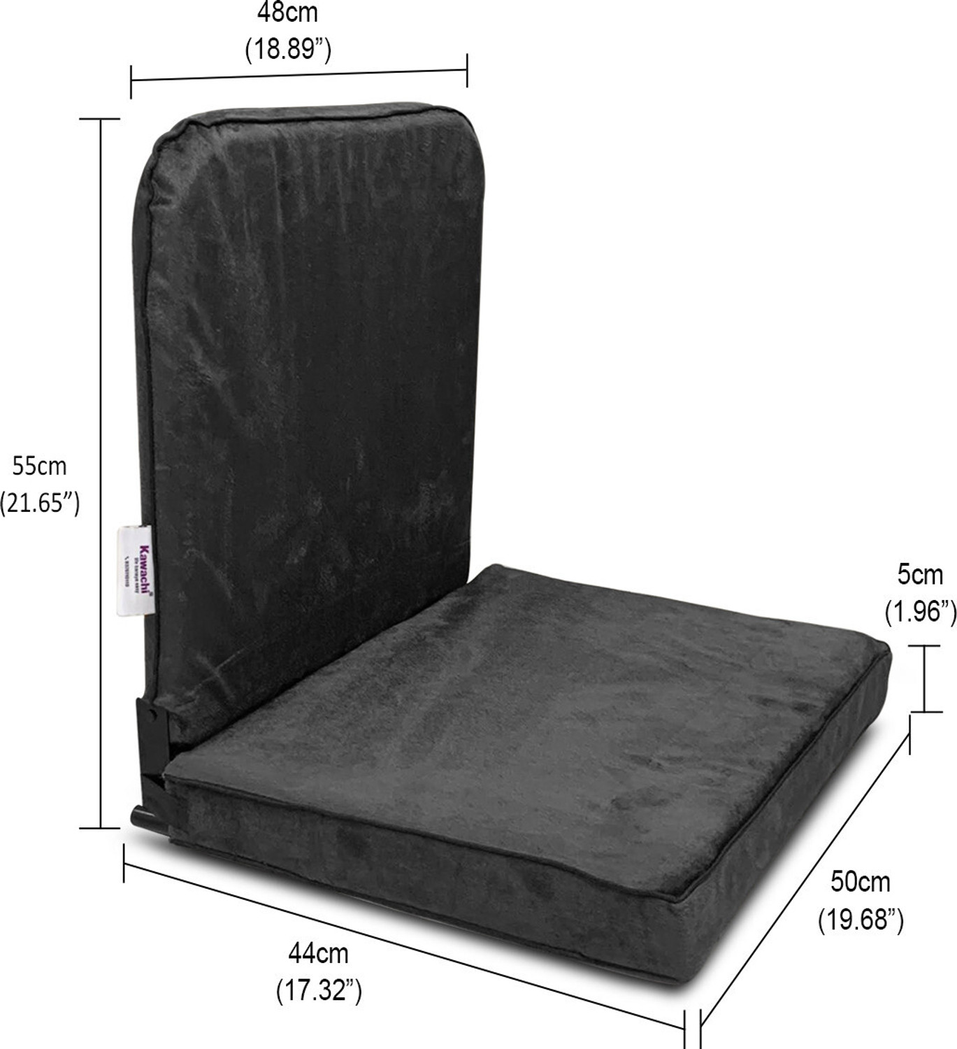 Image of KAWACHI Yoga Meditation Chair Back Support Gray Meditation Chair, Floor Chair, Reading Chair, Yoga Chair