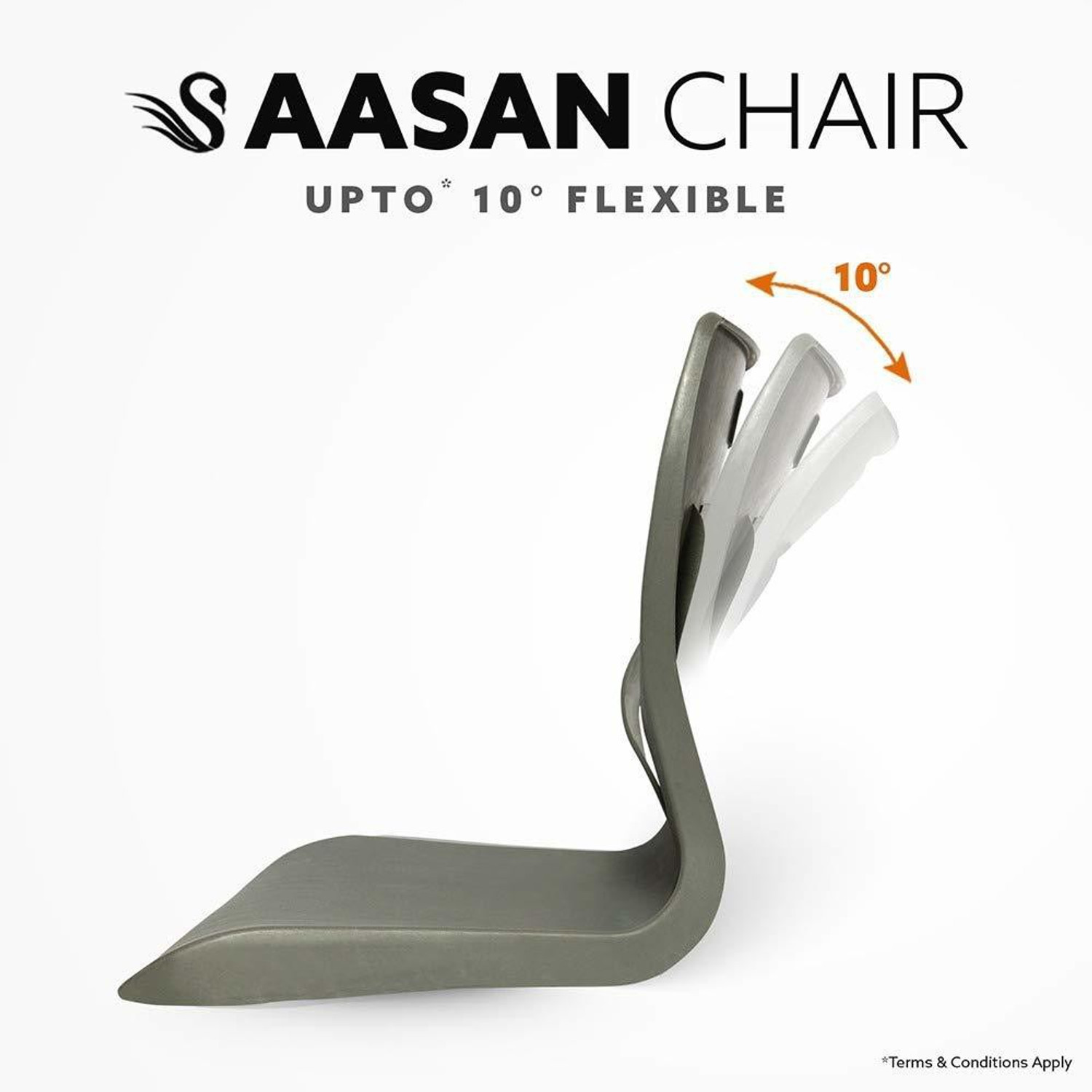 Image of Unicus Inventors Yoga Meditation Backache Healer Plastic Chair, Saffron Chair -Pack of 1 Saffron Yoga Chair
