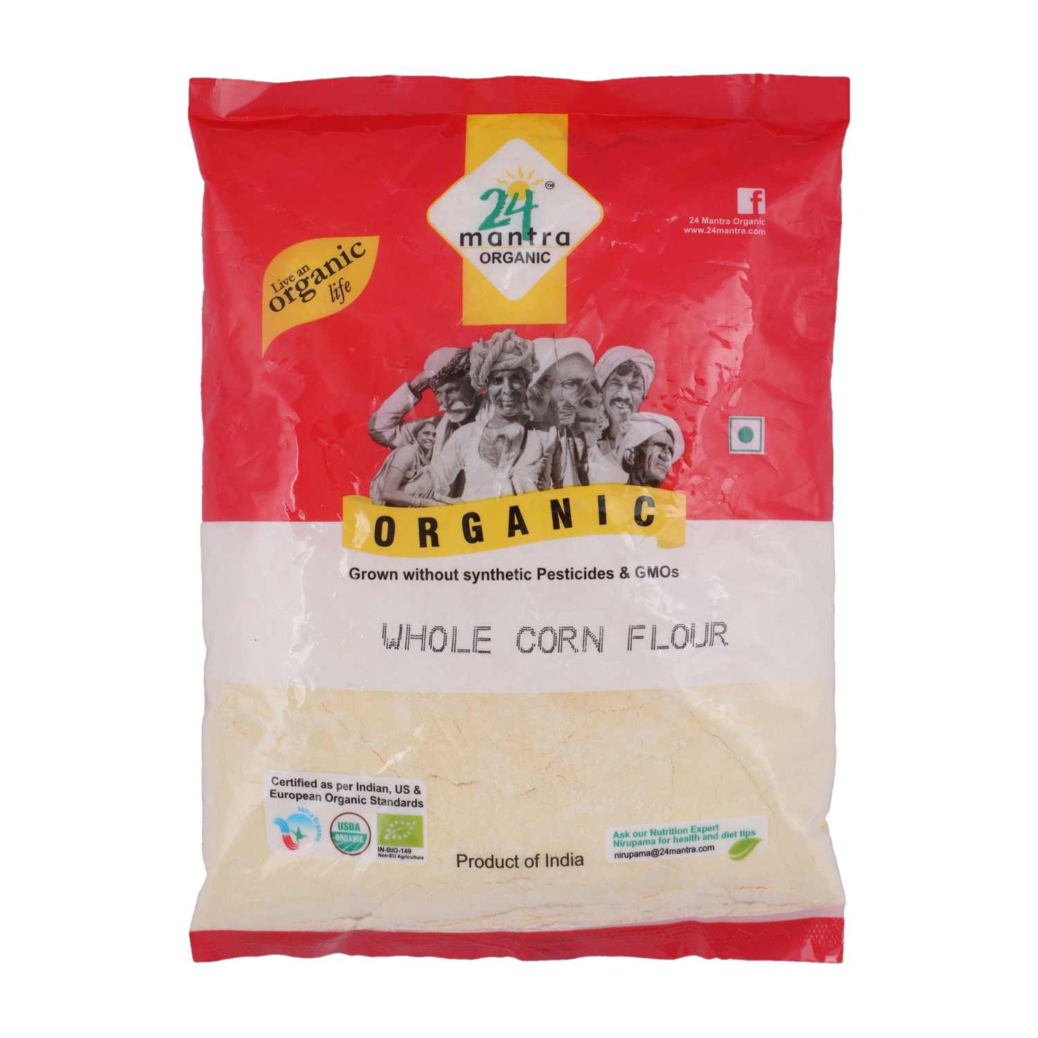 24 mantra ORGANIC OrganicCorn Flour/Maize Flour/Makke ka Atta/Mokkajonna Pindi
