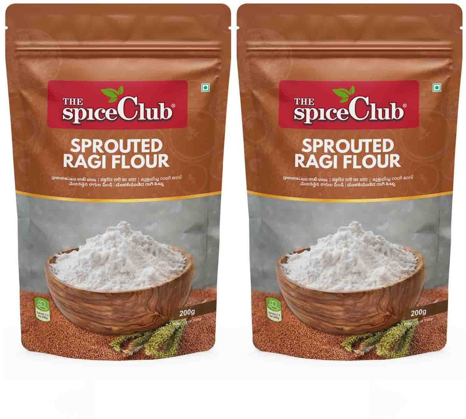 Image of The Spice Club Sprouted Ragi Flour 200g - Pack of 2