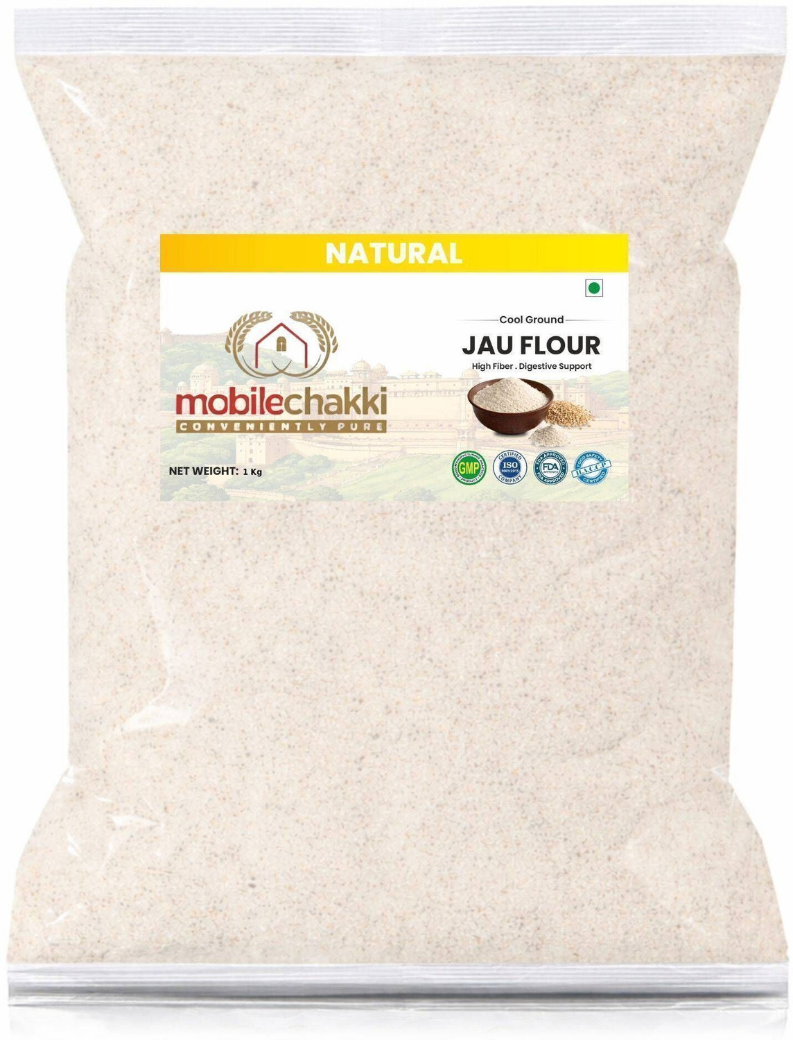 Image of MOBILE CHAKKI Premium Jau Atta | Barley Flour | Low GI & High Fiber Healthy Flour