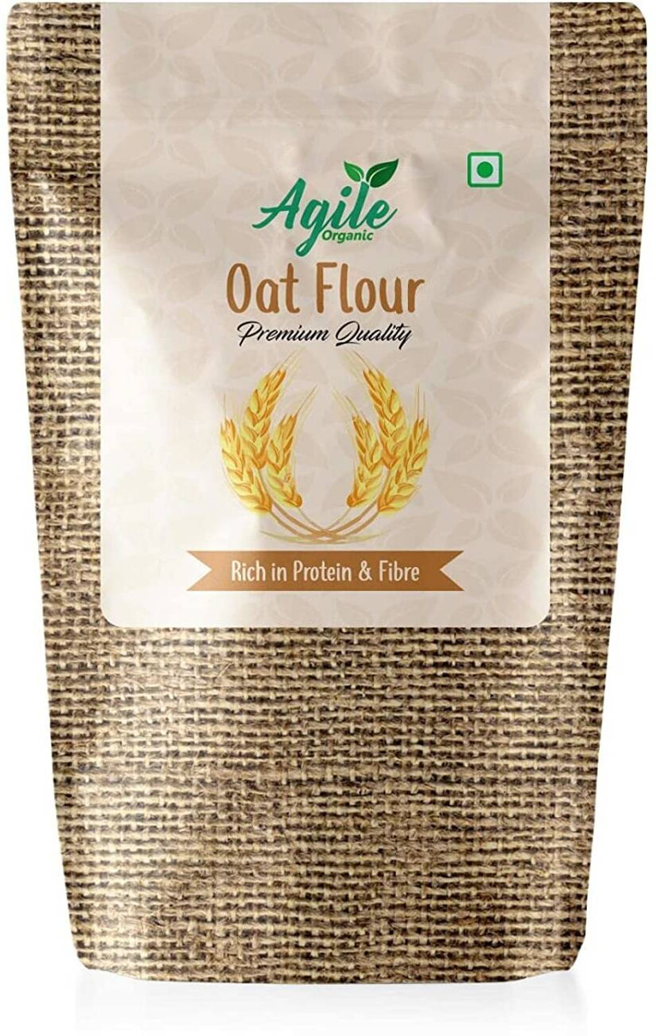Agile Organic Fine Oats Flour, 1.5kg | Oats Atta | Gluten Free Flour/Atta
