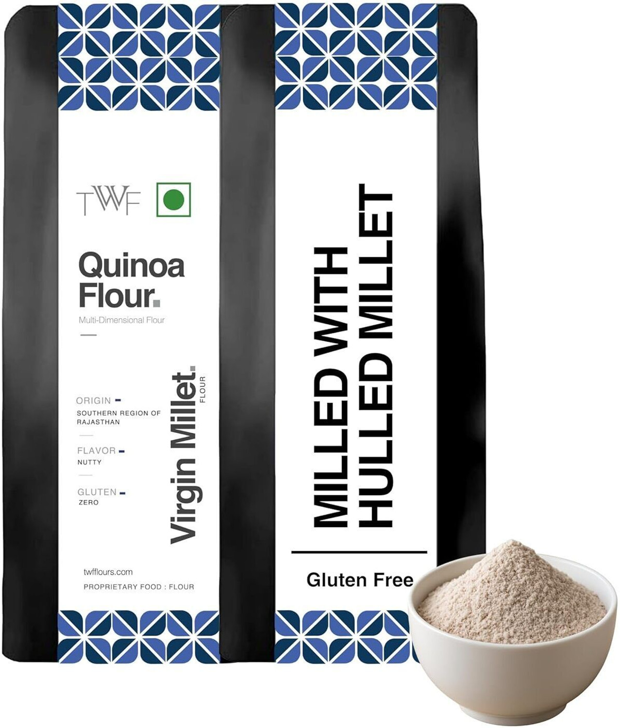 Image of TWF Virgin Quinoa Flour | High Protein | Ideal for Rotis & Baking|Weight Management