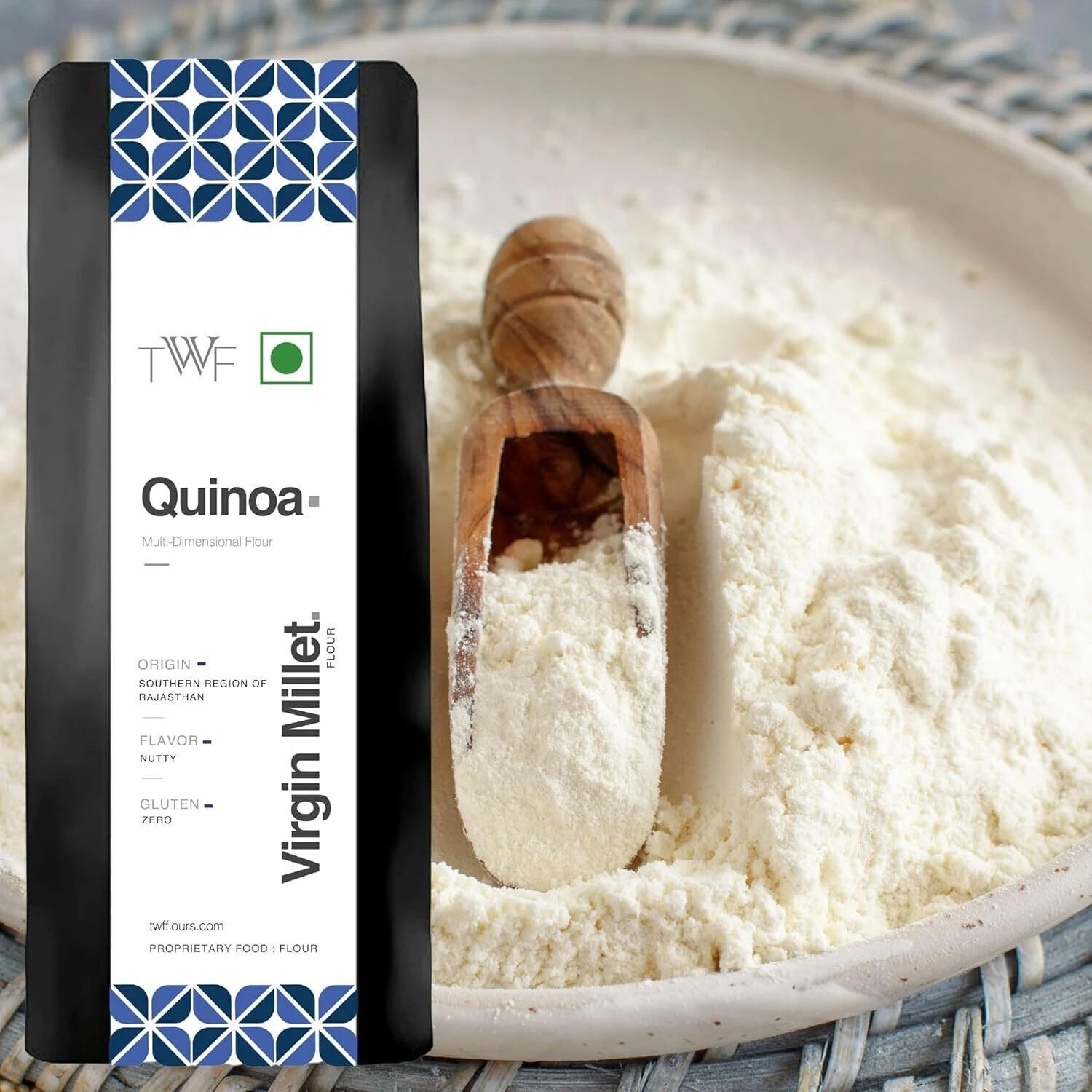 Image of TWF Virgin Quinoa Flour | High Protein | Ideal for Rotis & Baking|Weight Management