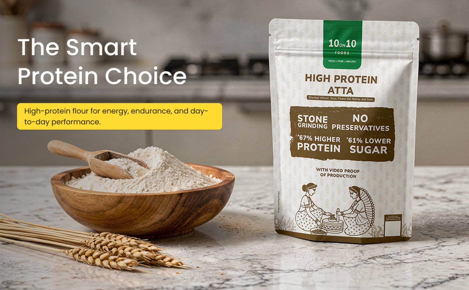 10on10foods High Protein Atta