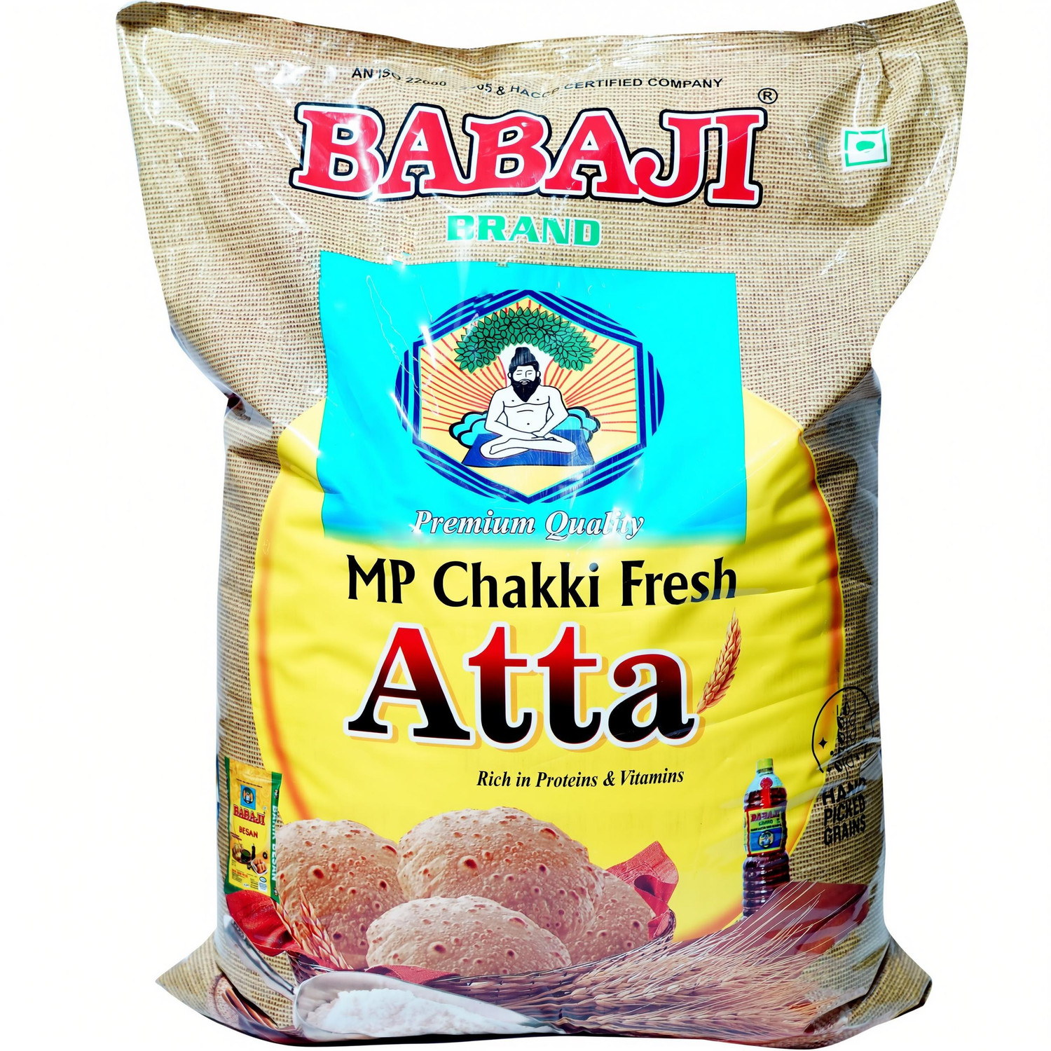 Image of BABAJI Whole Wheat Flour Fresh Chakki Atta