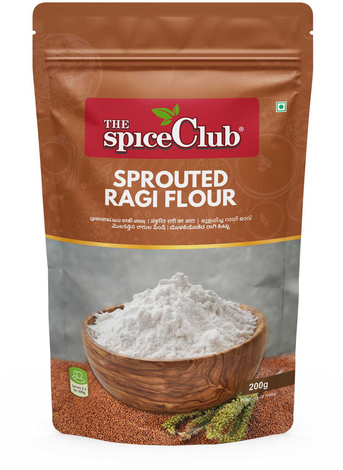 Image of The Spice Club Sprouted Ragi Flour 200g - Pack of 2