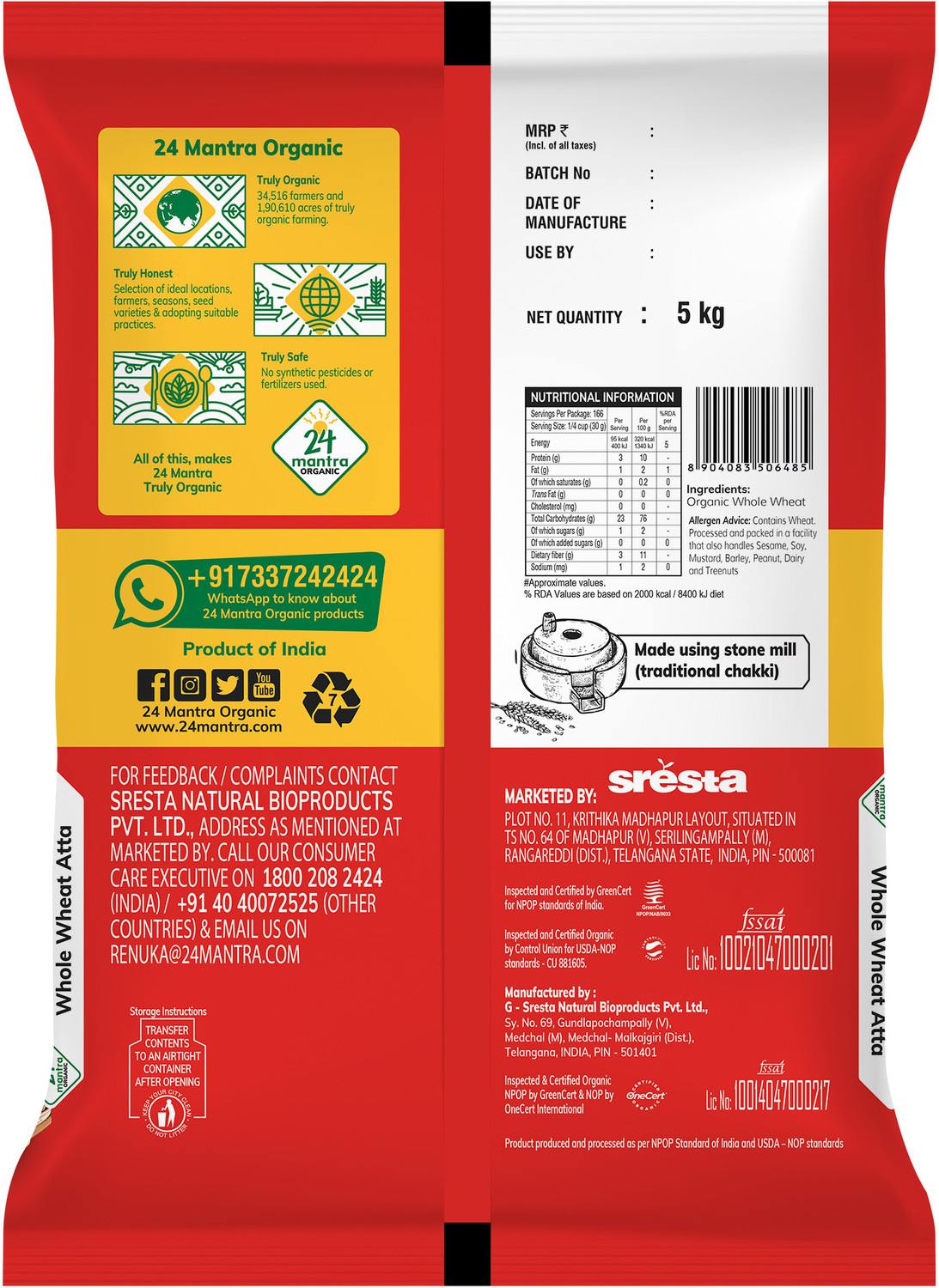 Image of 24 mantra ORGANIC Whole Wheat Atta