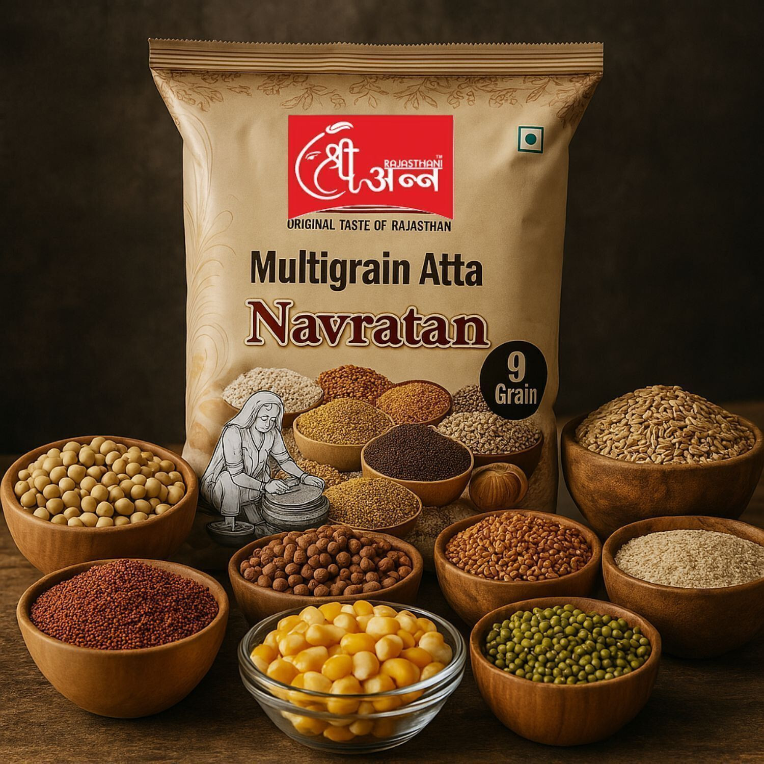 Image of RajasthanishreeAnn Navratna Multigrain atta