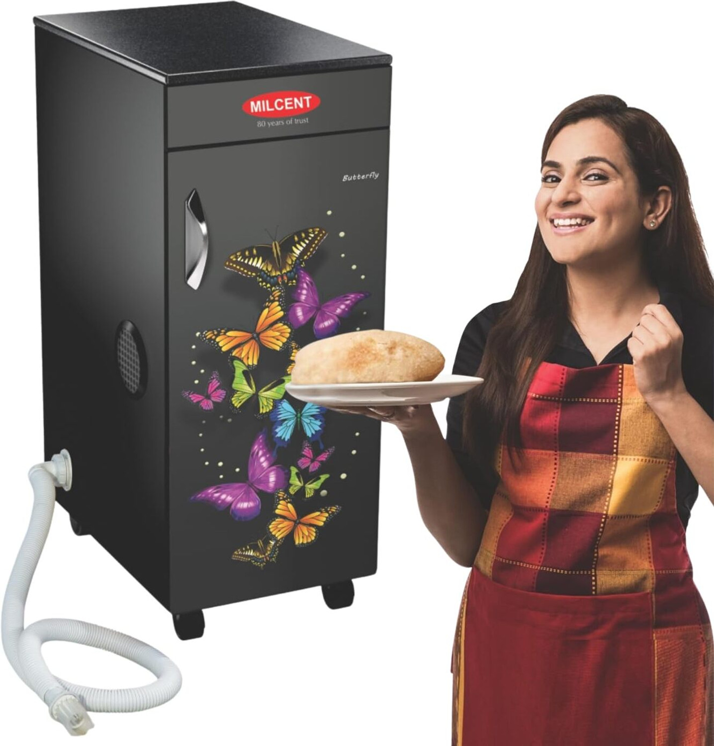 Image of MILCENT Stylo Plus VC Atta Chakki 1HP 6.5kg Vacuum Clean Butterfly Automatic Flour Mill Flourmill