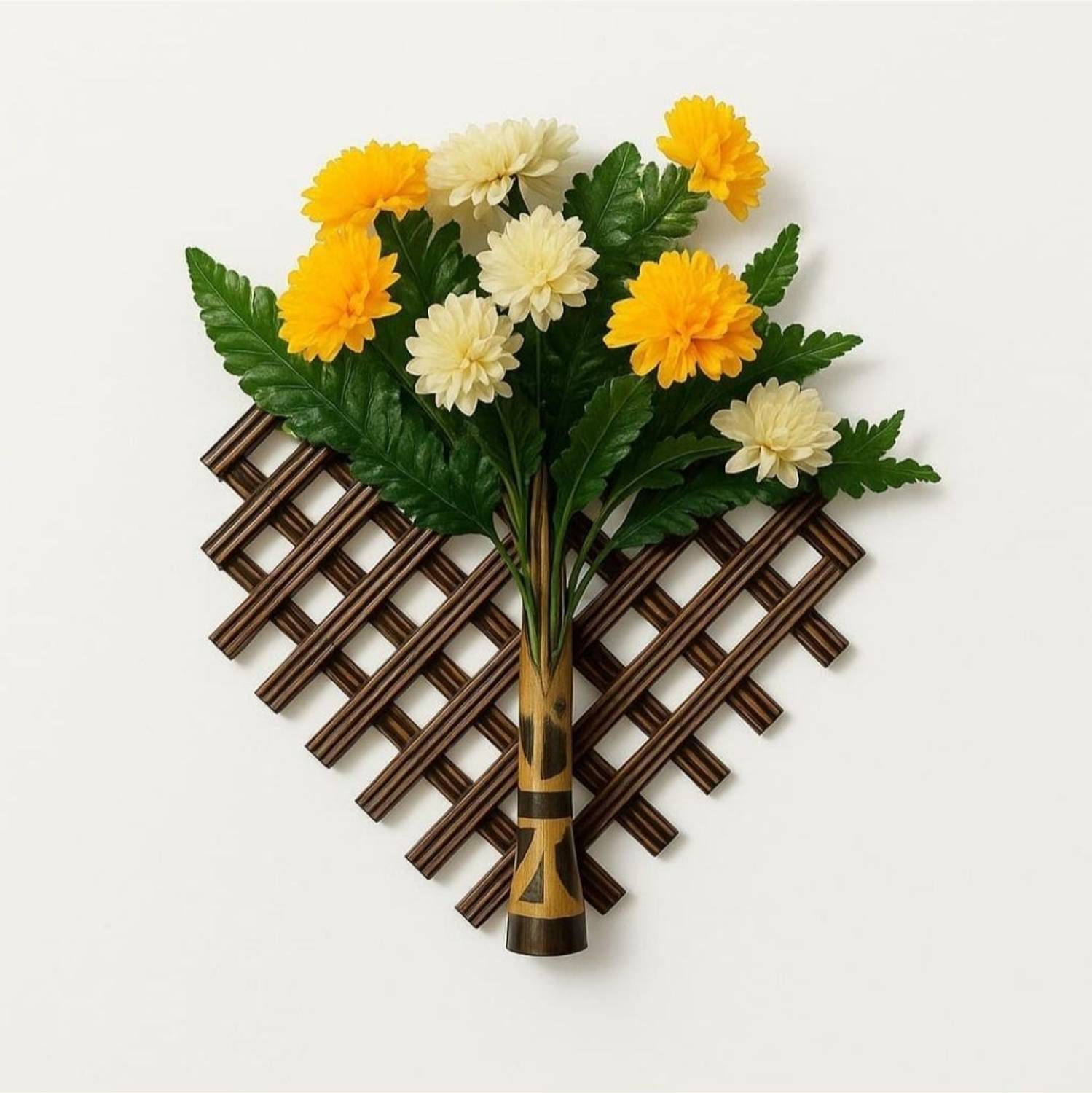 Bamboo Craft Wall hanging flower vase Bamboo Flower Basket
