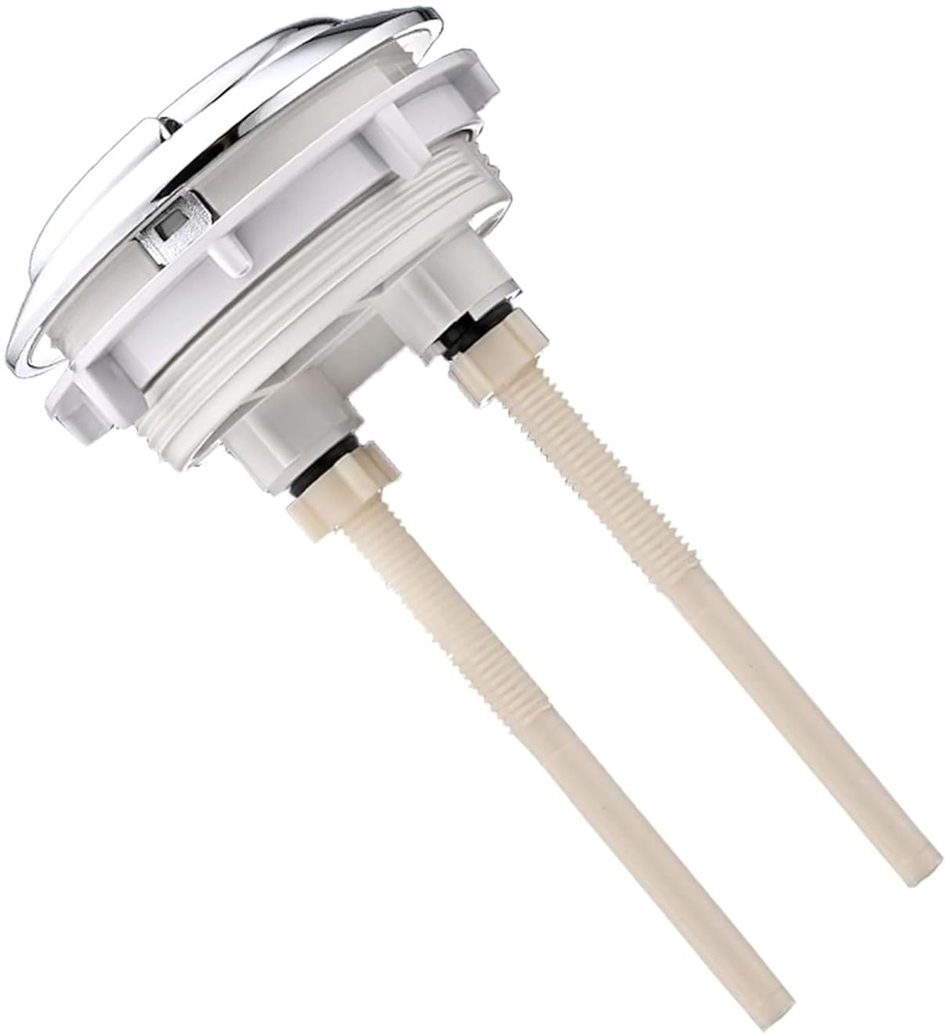 Image of REIOENT Dual Flush Push Button Toilet Water Tank Flushing Replaceable Round Button 58mm Flush Tank Lever