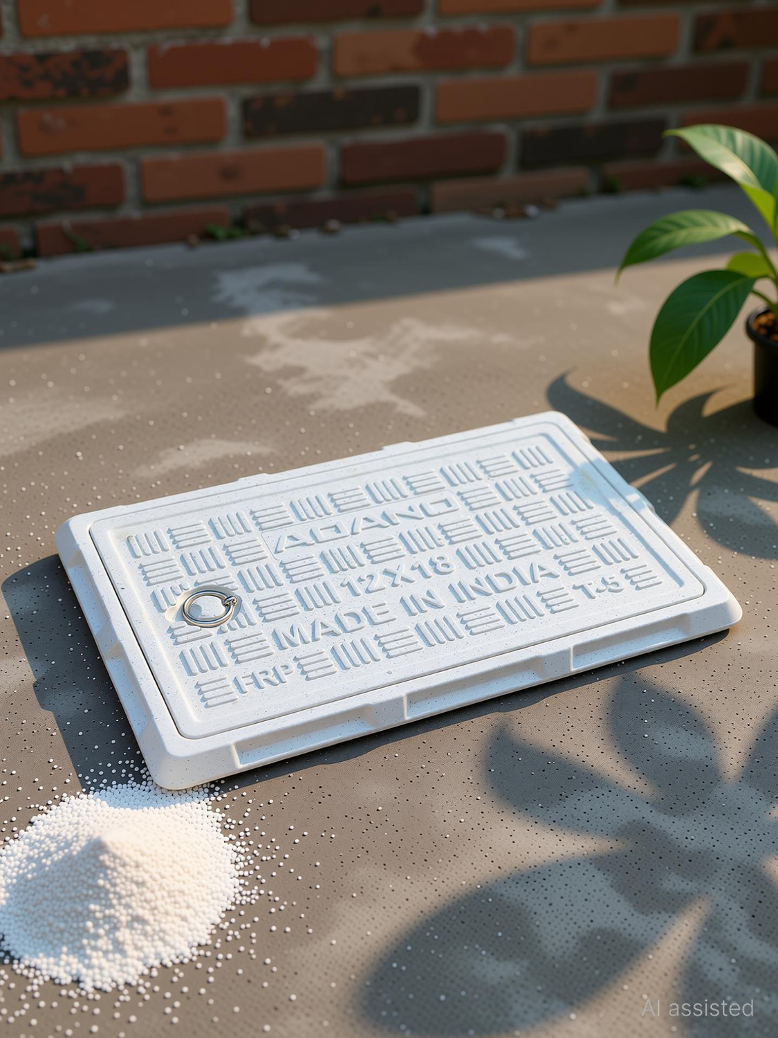 Image of adano HEAVY FRP MANHOLE COVER 12*18 INCH Flush Tank Lid