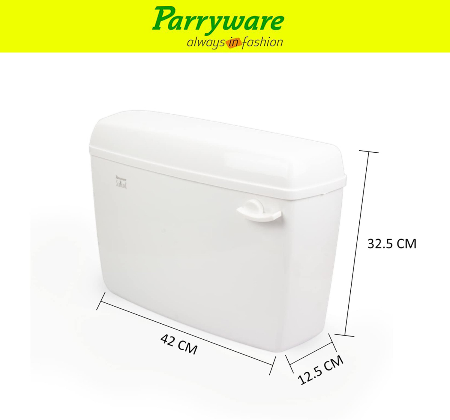 Image of Parryware Standard Flush tank Cistern for Bathroom | Space Saving Tank set of 1 pic 455 Single Flush Tank (White 10 L)