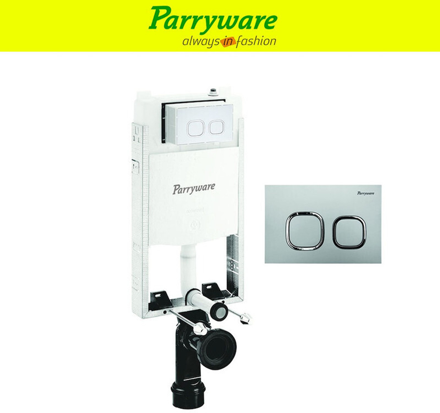 Image of Parryware Half Frame Concealed Cistern with upper part 165 Dual Flush Tank