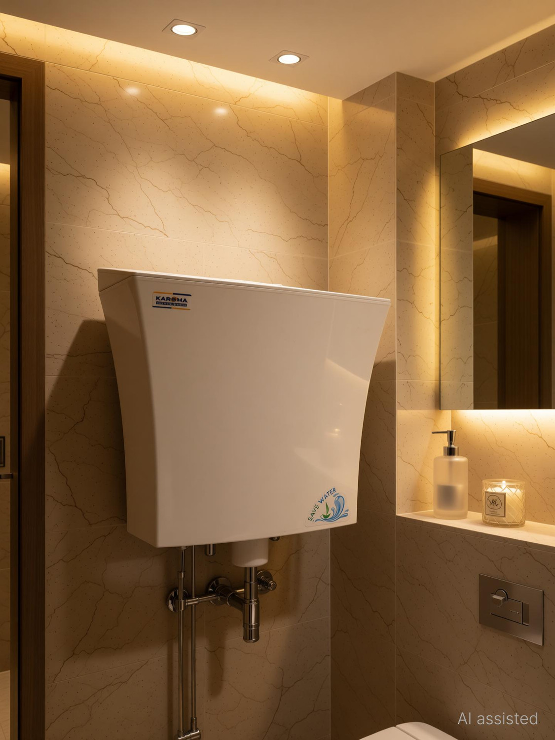 Image of KAROMA FLORA DUAL FLUSH TANK Dual Flush Tank
